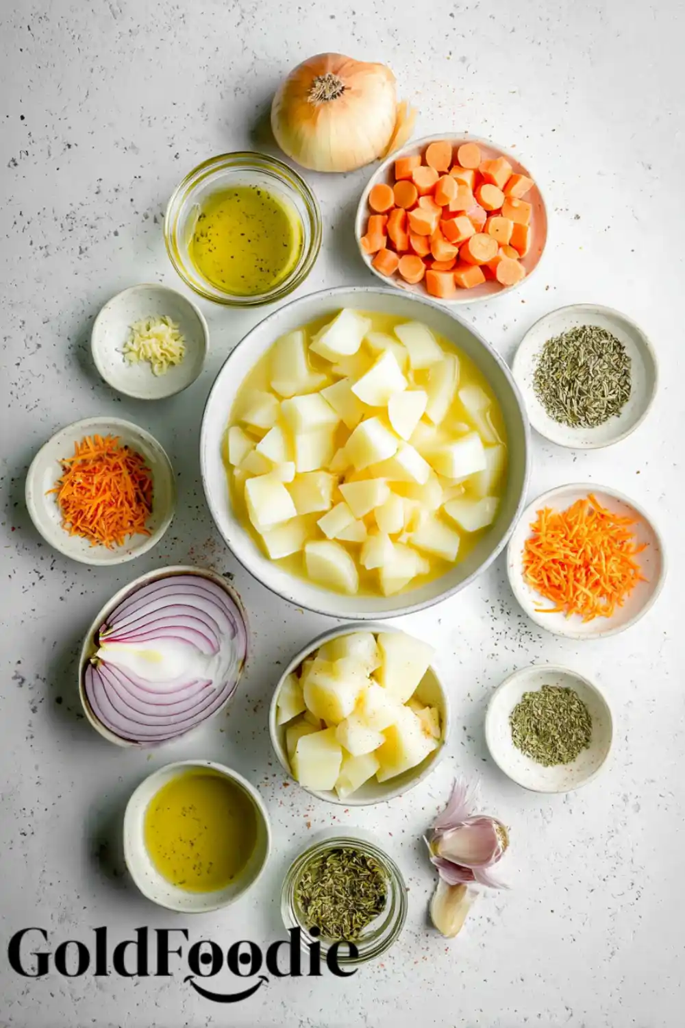 Ingredients for Vegetarian Potato Soup