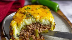 Meatloaf with Mashed Potatoes and Cheese