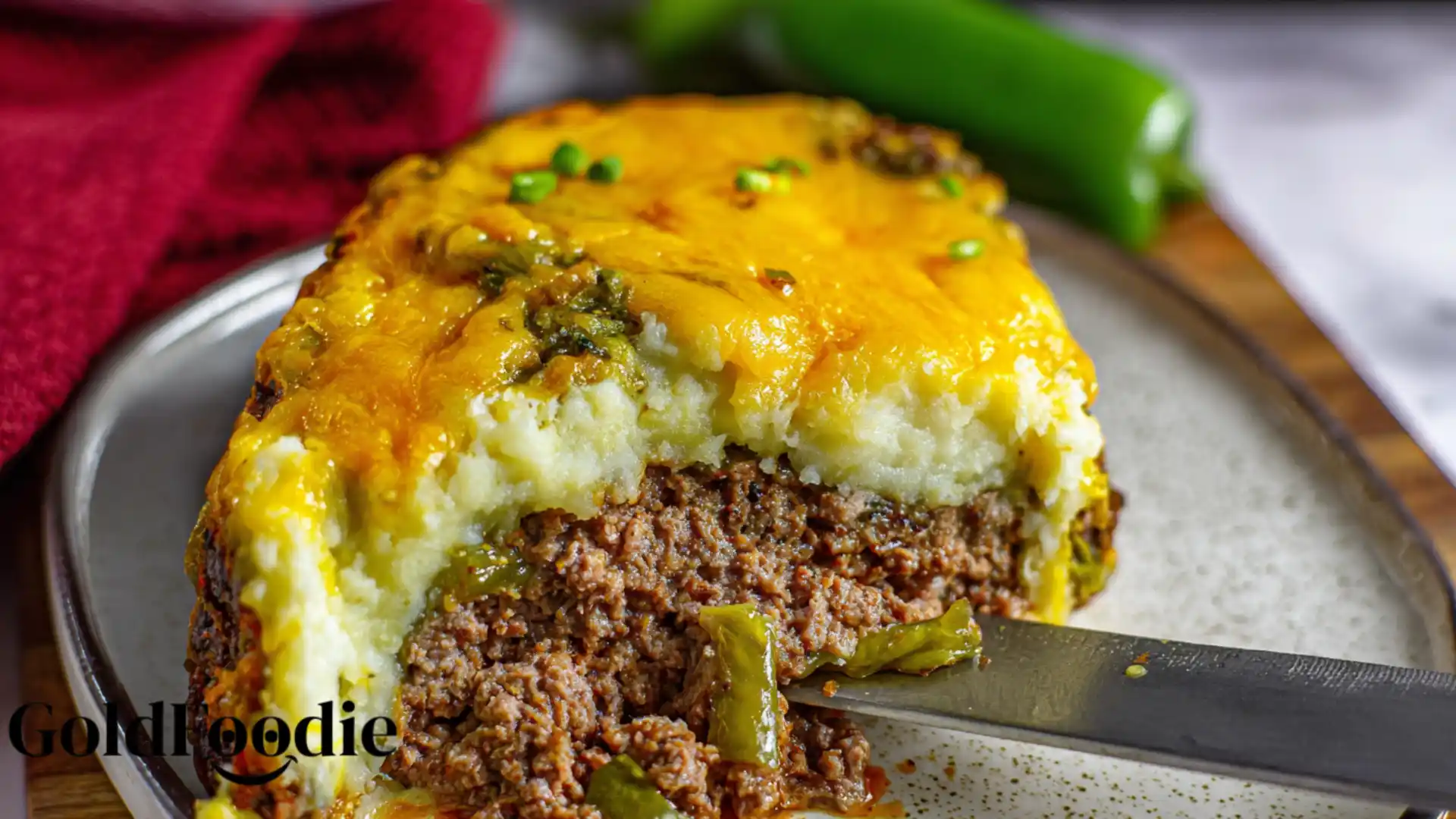 Meatloaf with Mashed Potatoes and Cheese