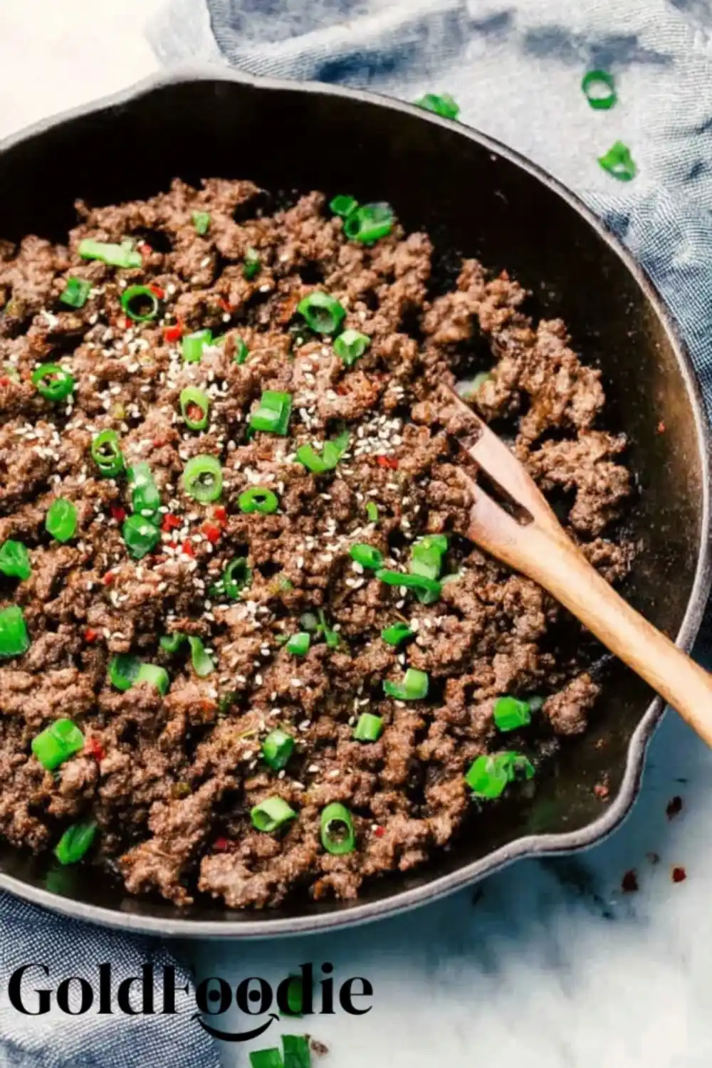 Korean Ground Beef in Skillet Easy Korean Ground Beef Bowl