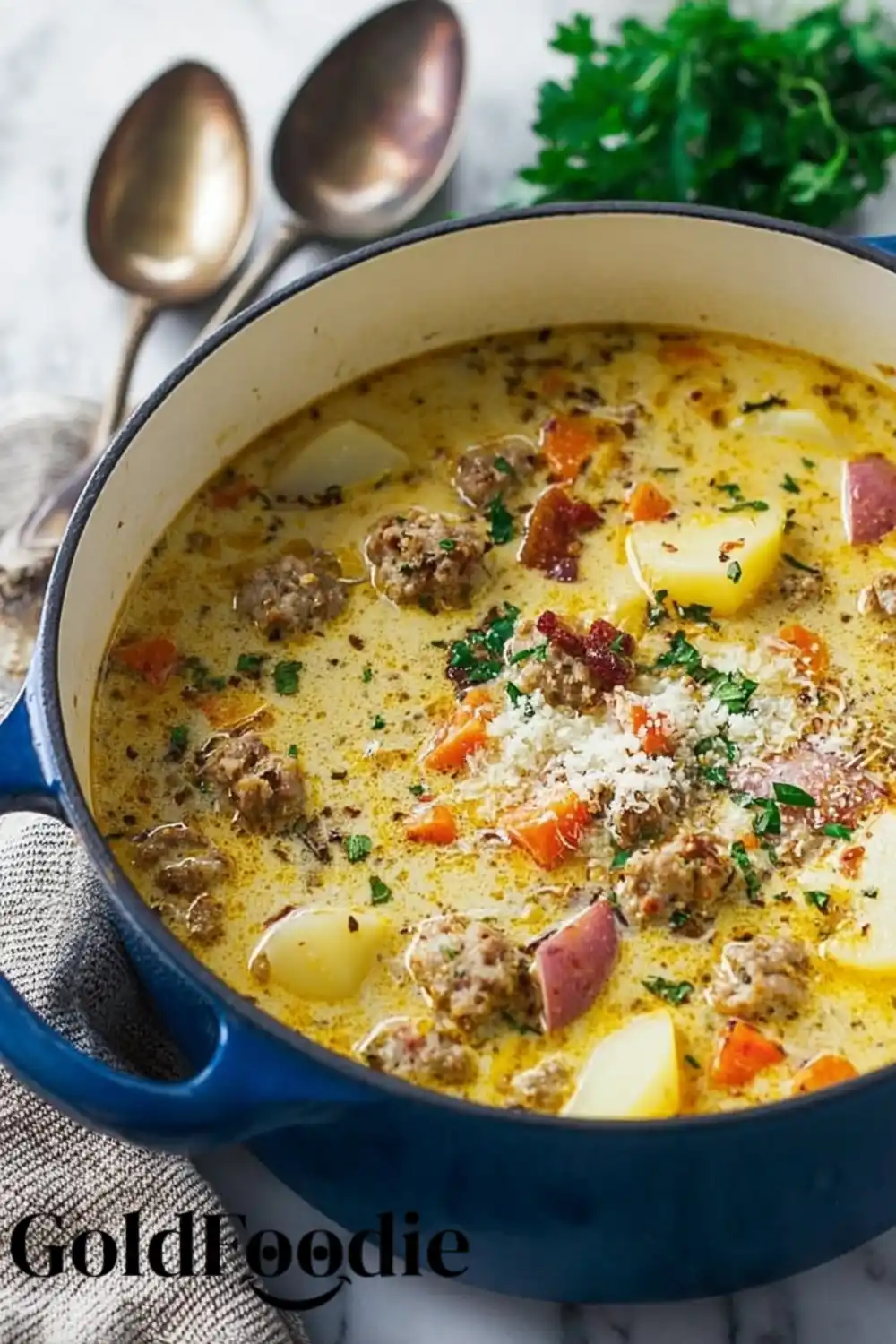 Large Pot of Sausage Potato Soup Easy Sausage Potato Soup
