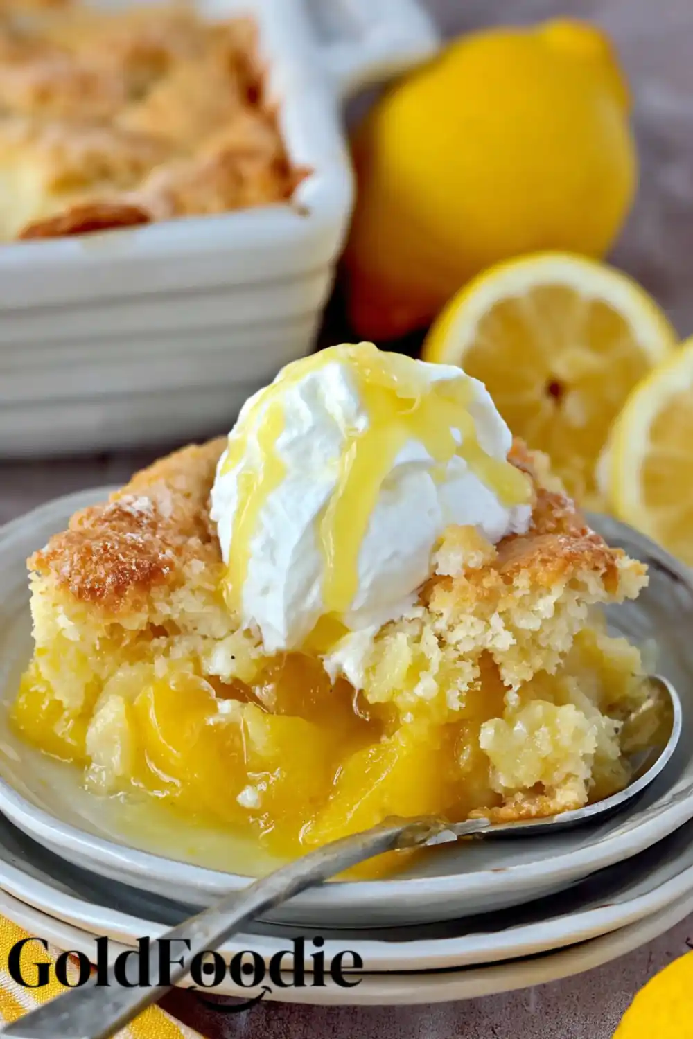 Lemon Cobbler with Drizzle Magic Lemon Cobbler with Drizzle