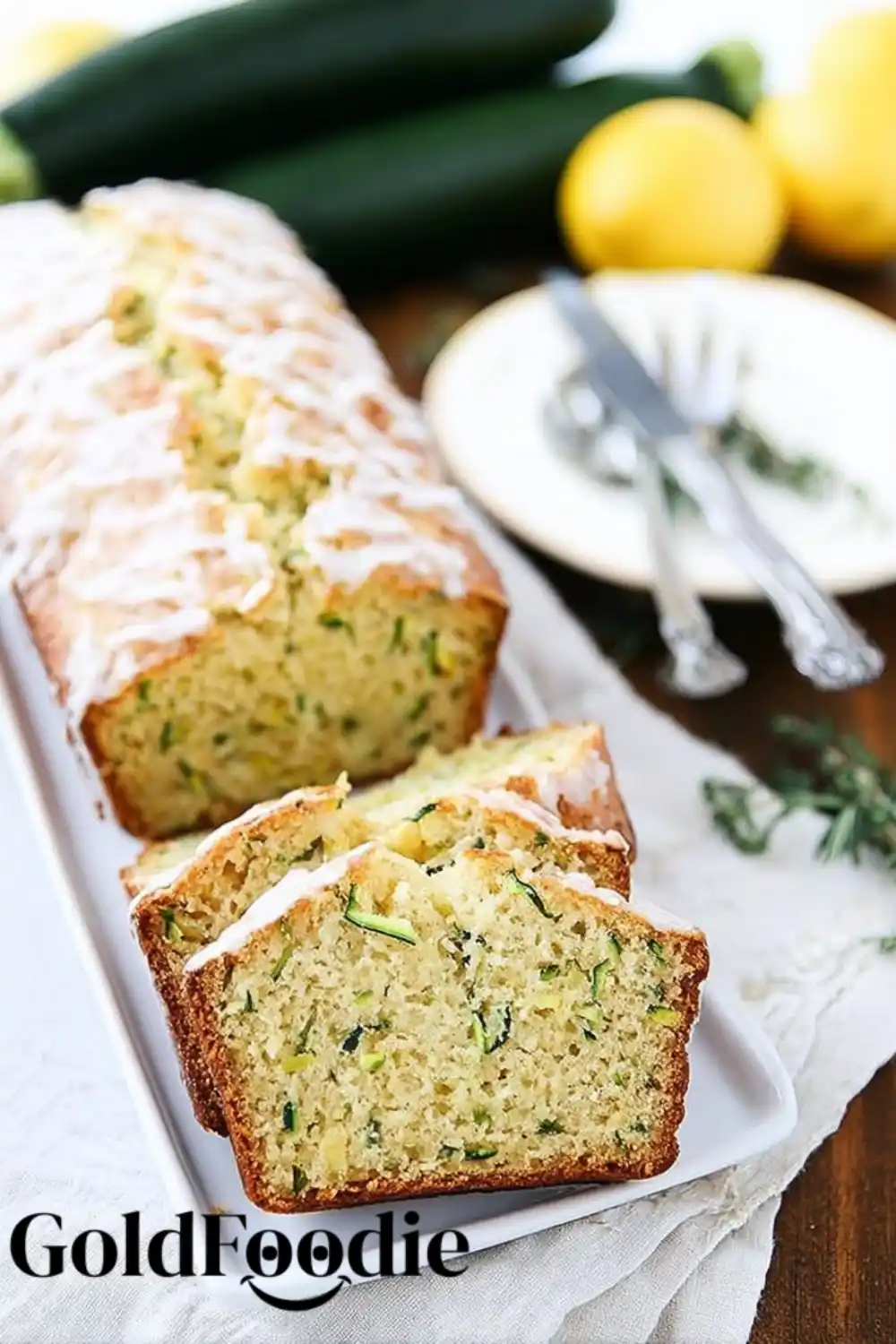 Lemon Zucchini Bread with Lemon Glaze