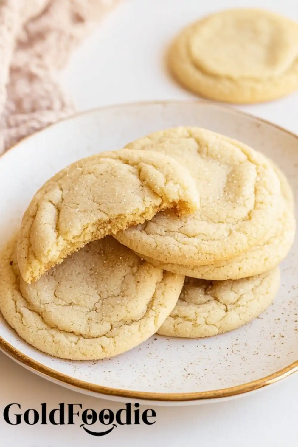 Plate of Chewy Sugar Cookies (Overhead) Chewy Sugar Cookies (Overhead)