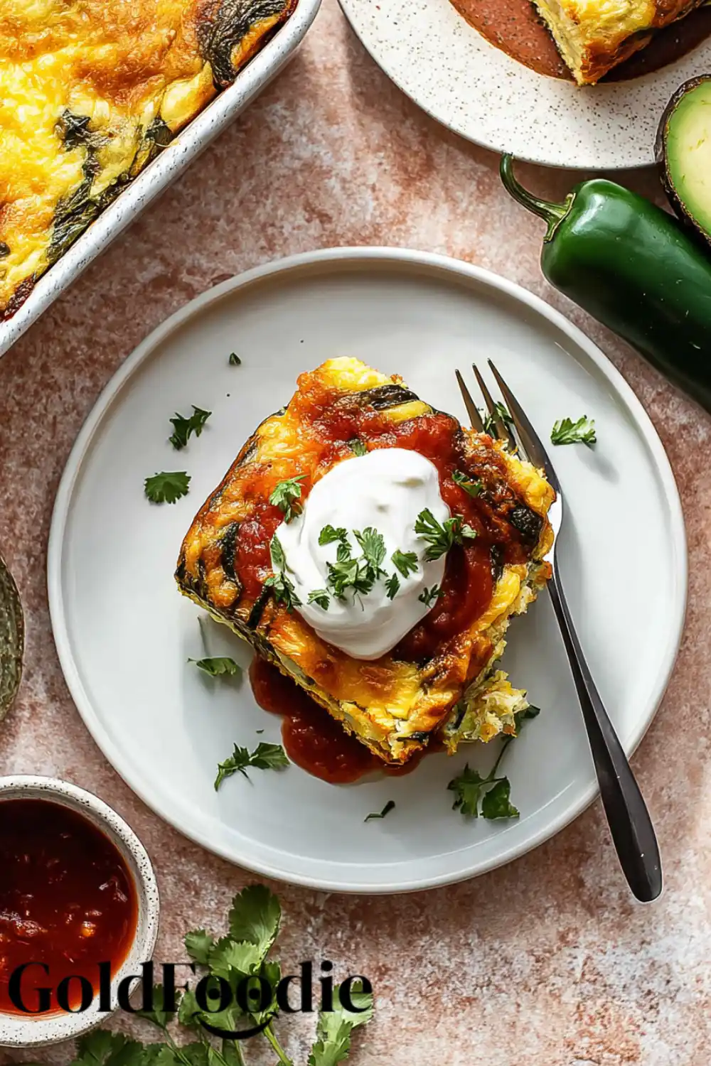 Plated Chile Relleno Casserole