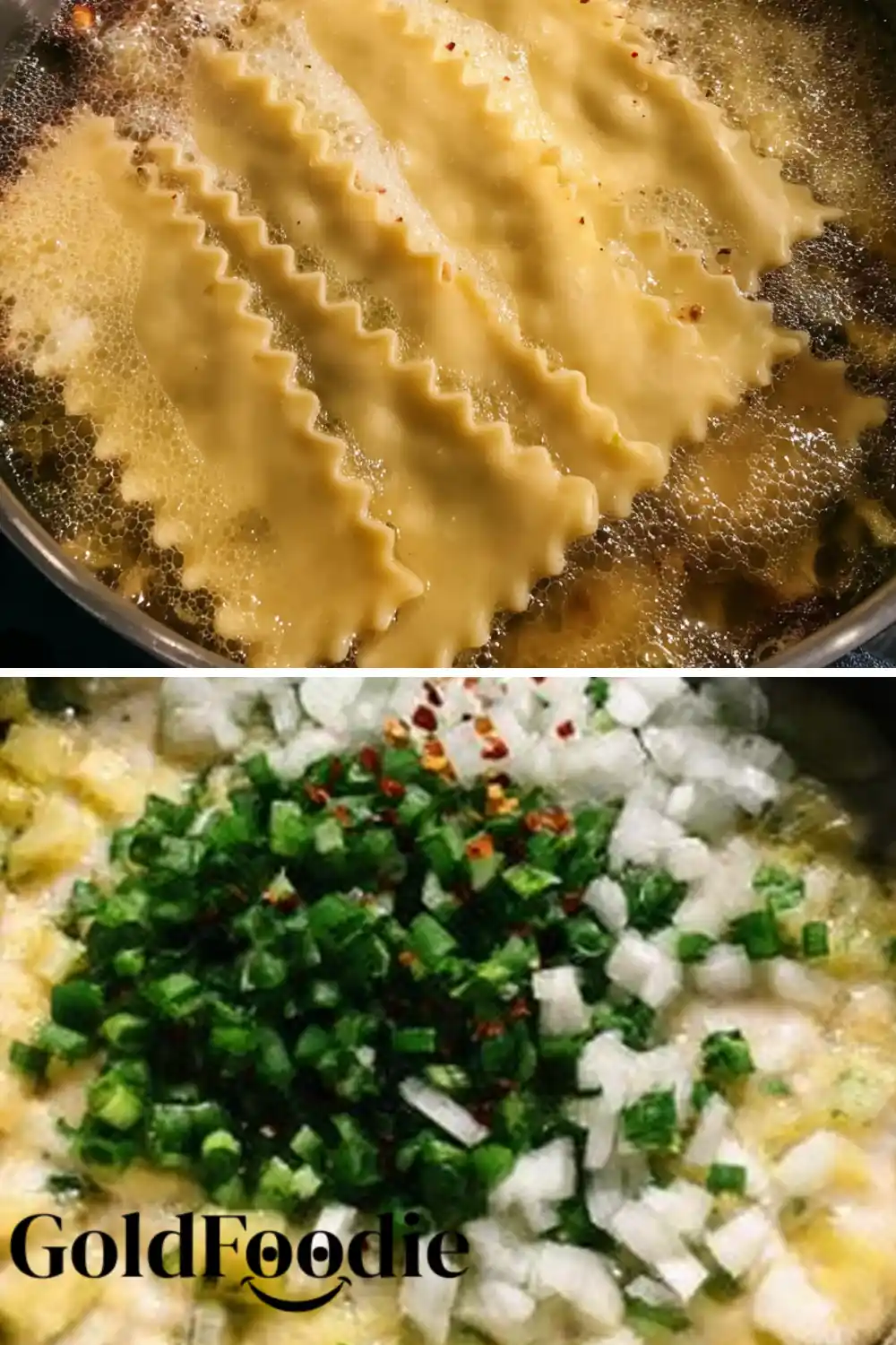 Preparing Lasagna Noodles and Veggie Base