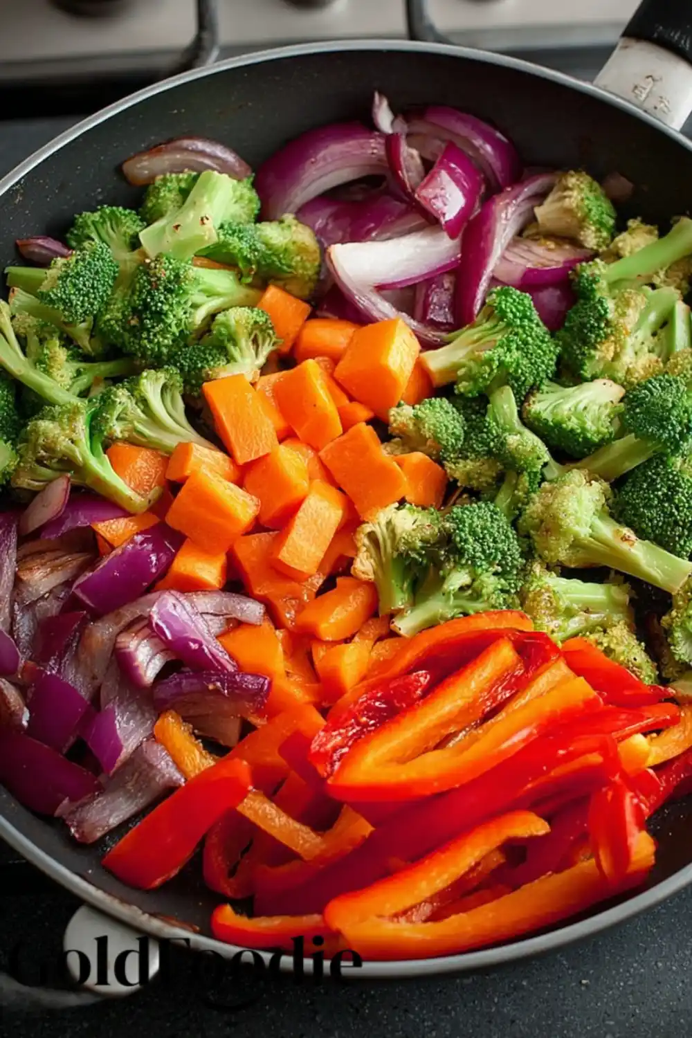 Raw Vegetables in Skillet Raw Vegetables in Skillet