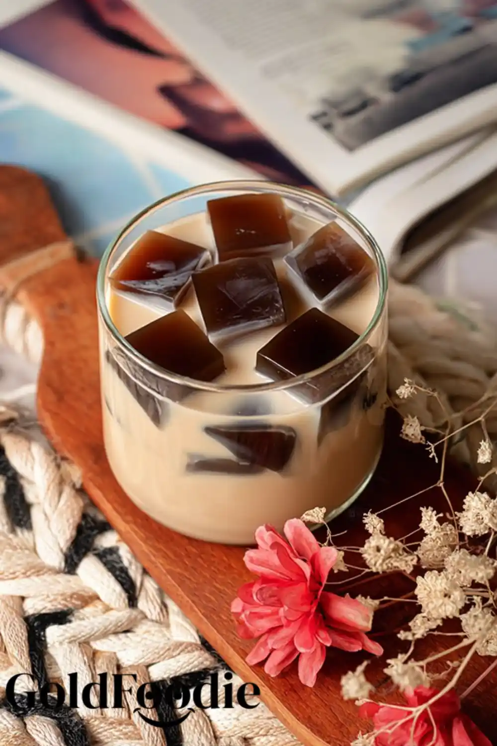 Refreshing Coffee Jelly Dessert Glass Refreshing Coffee Jelly Dessert