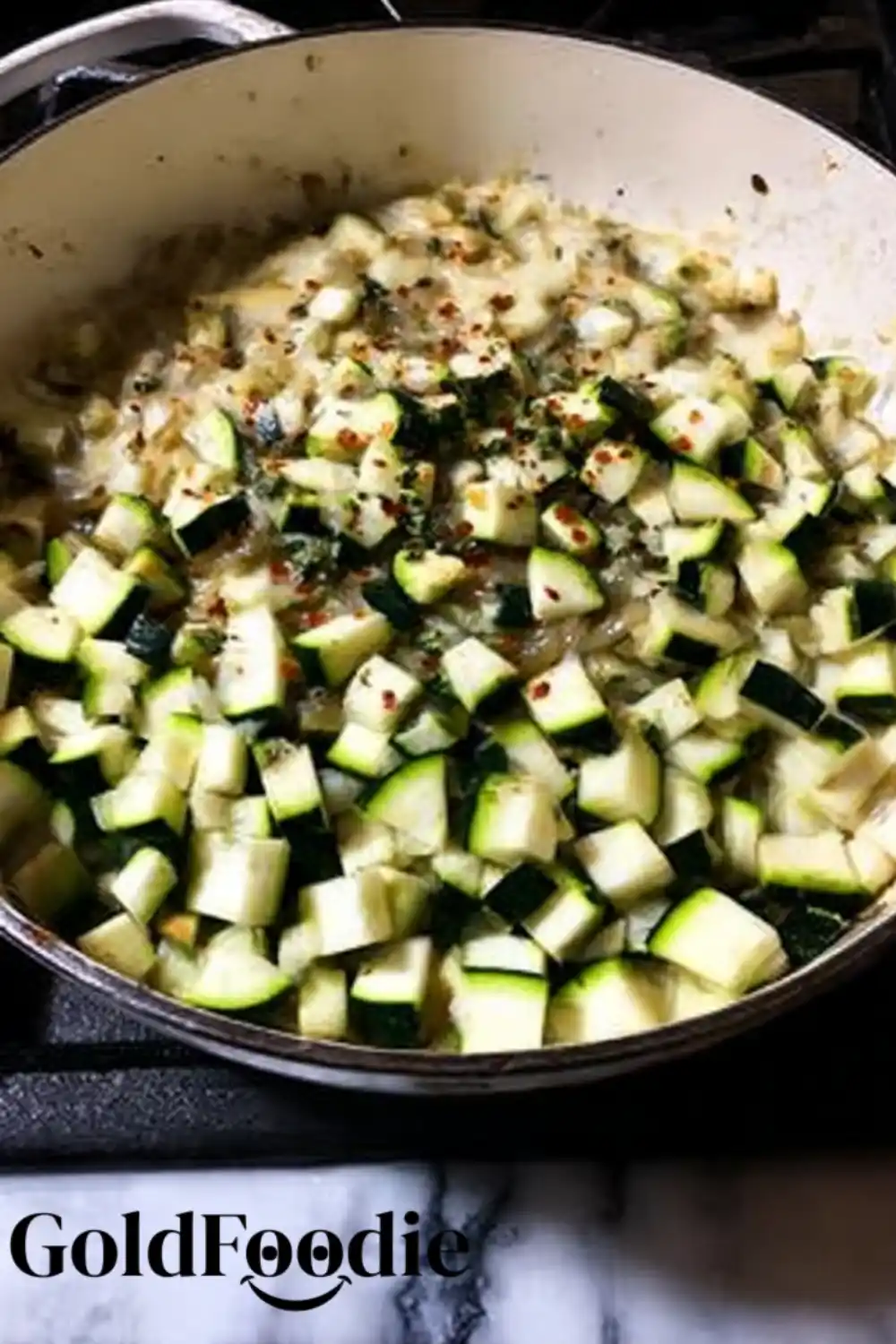 Sautéing Zucchini for Lasagna Filling