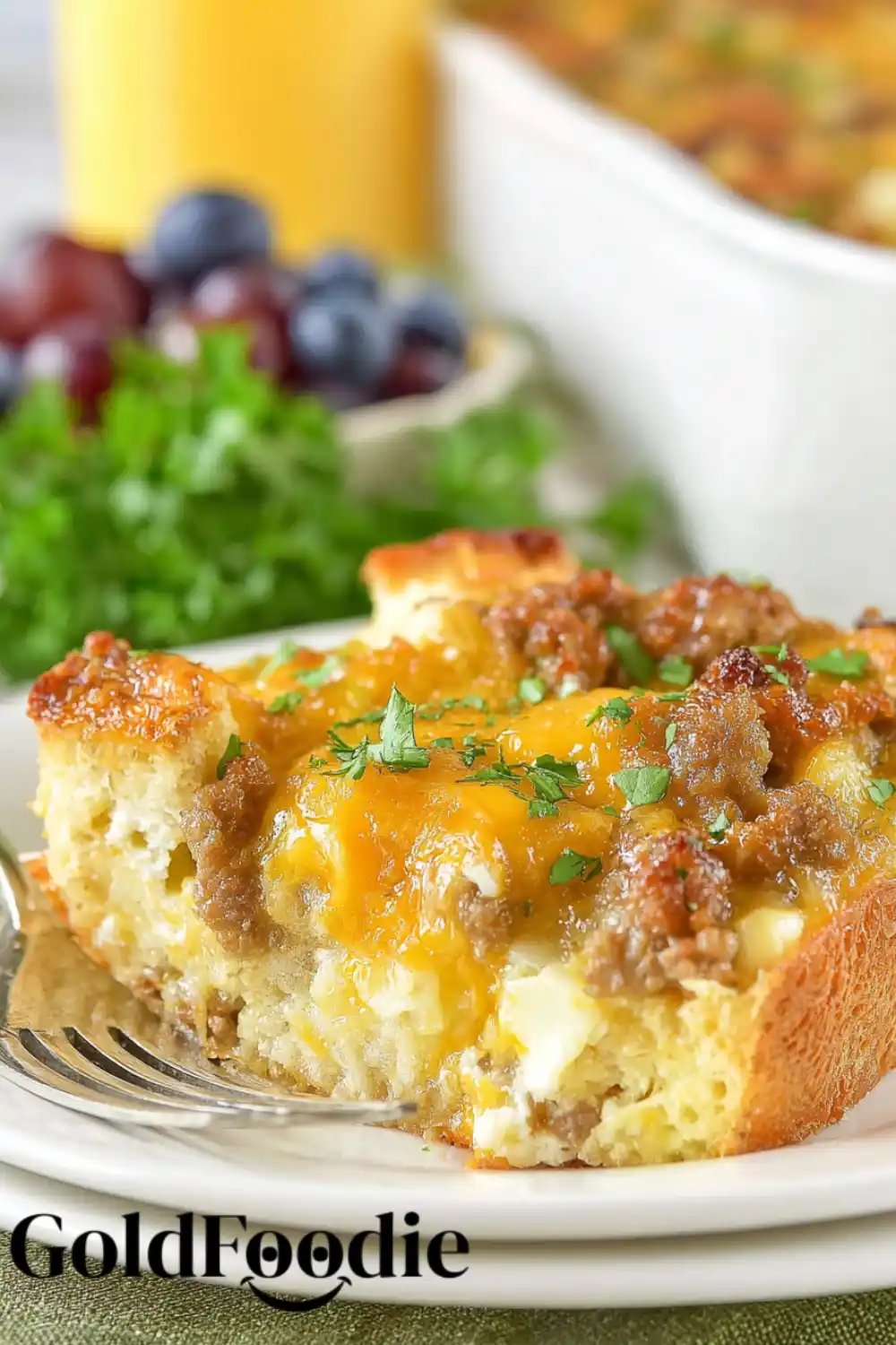 Slice of Breakfast Sausage Casserole