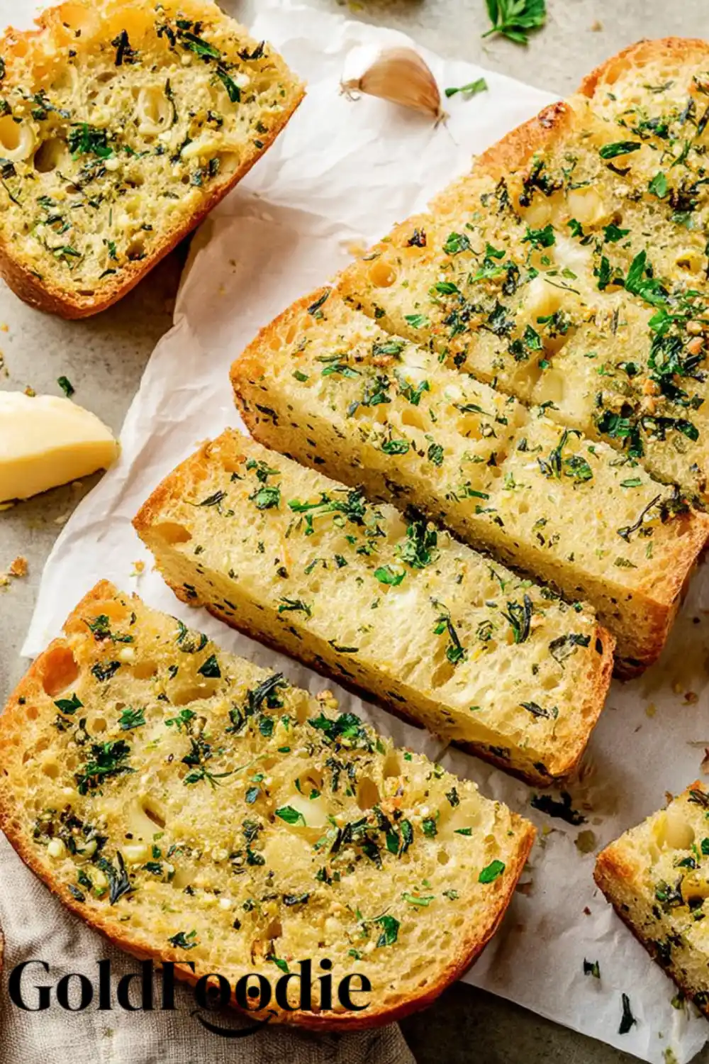The Best Homemade Garlic Bread Recipe 4 Sliced Homemade Garlic Bread Loaf