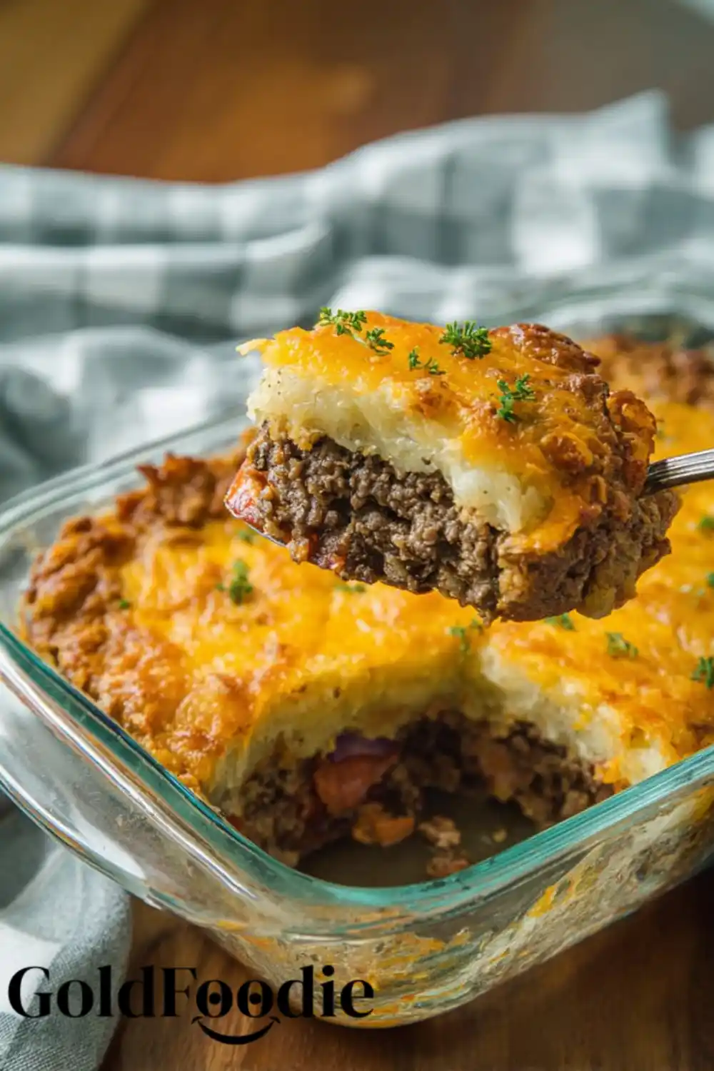 Slicing Loaded Meatloaf Casserole