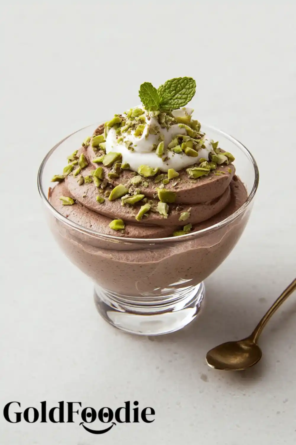 Swirled Pistachio Mousse with Chocolate