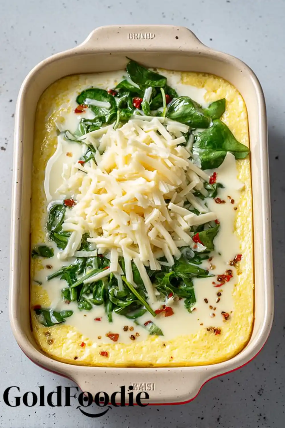 Uncooked Cottage Cheese Egg Bake Casserole