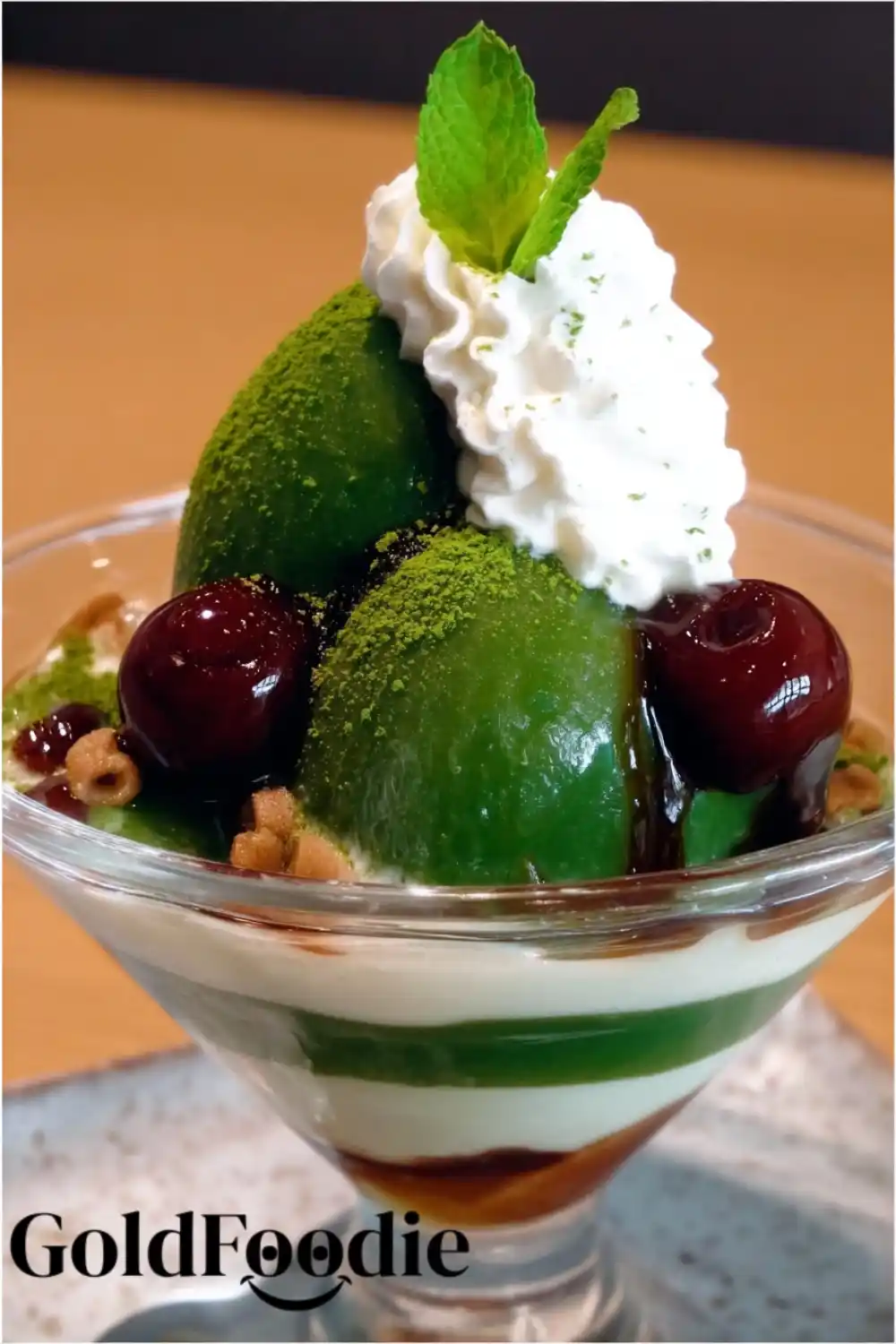 matcha-anmitsu-parfait-glass-with-cherries Perfect Matcha Anmitsu Gelatin Dessert