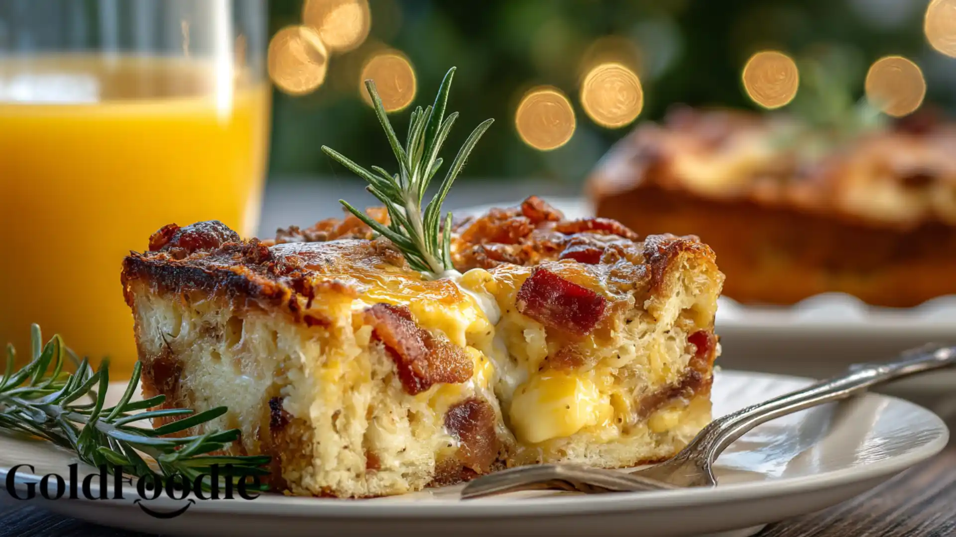 Overnight Croissant Breakfast Casserole