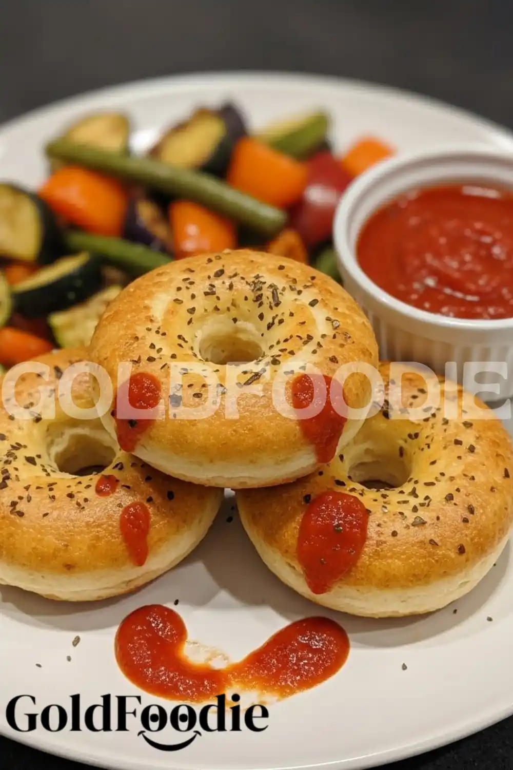 Air Fryer Mozzarella Donuts with Marinara