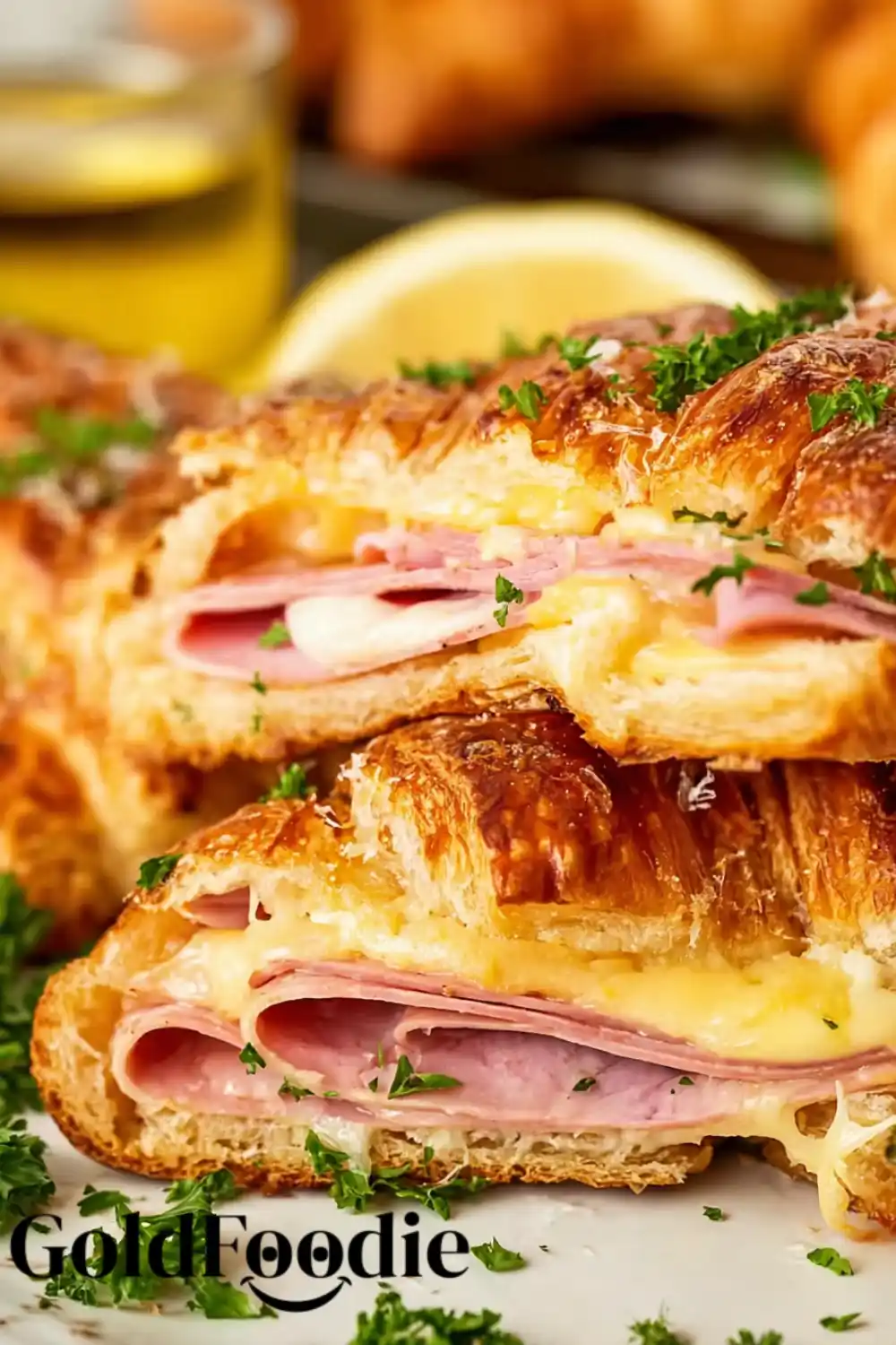 Baked Ham and Cheese Croissants 5 Baked Ham and Cheese Croissants