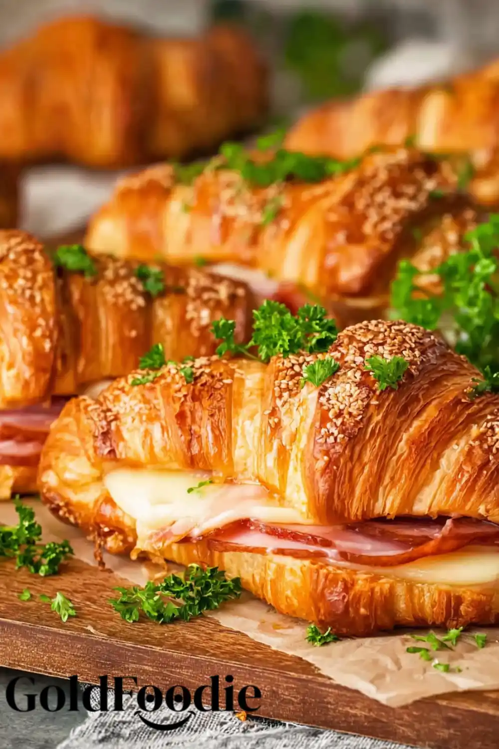 Baked Ham and Cheese Croissants Baked Ham and Cheese Croissants