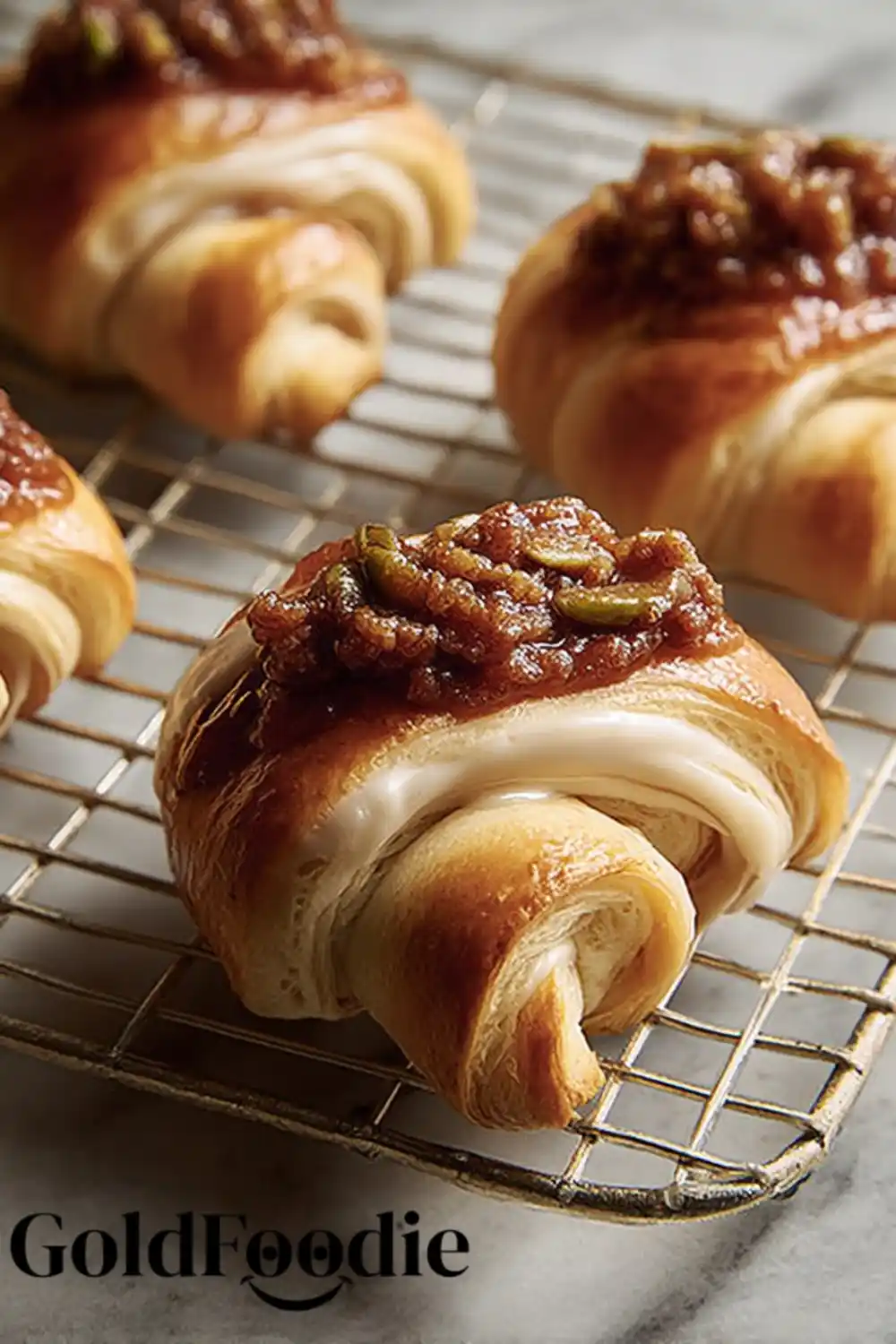 Brushing Crescents with Reserved Egg Wash