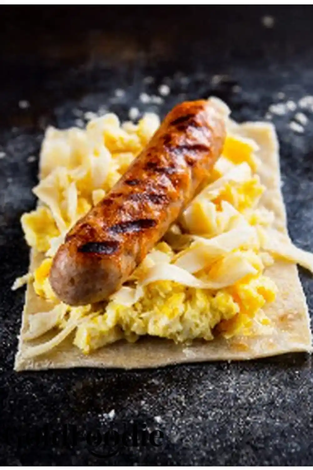 Building a Breakfast Roll with Sausage and Egg