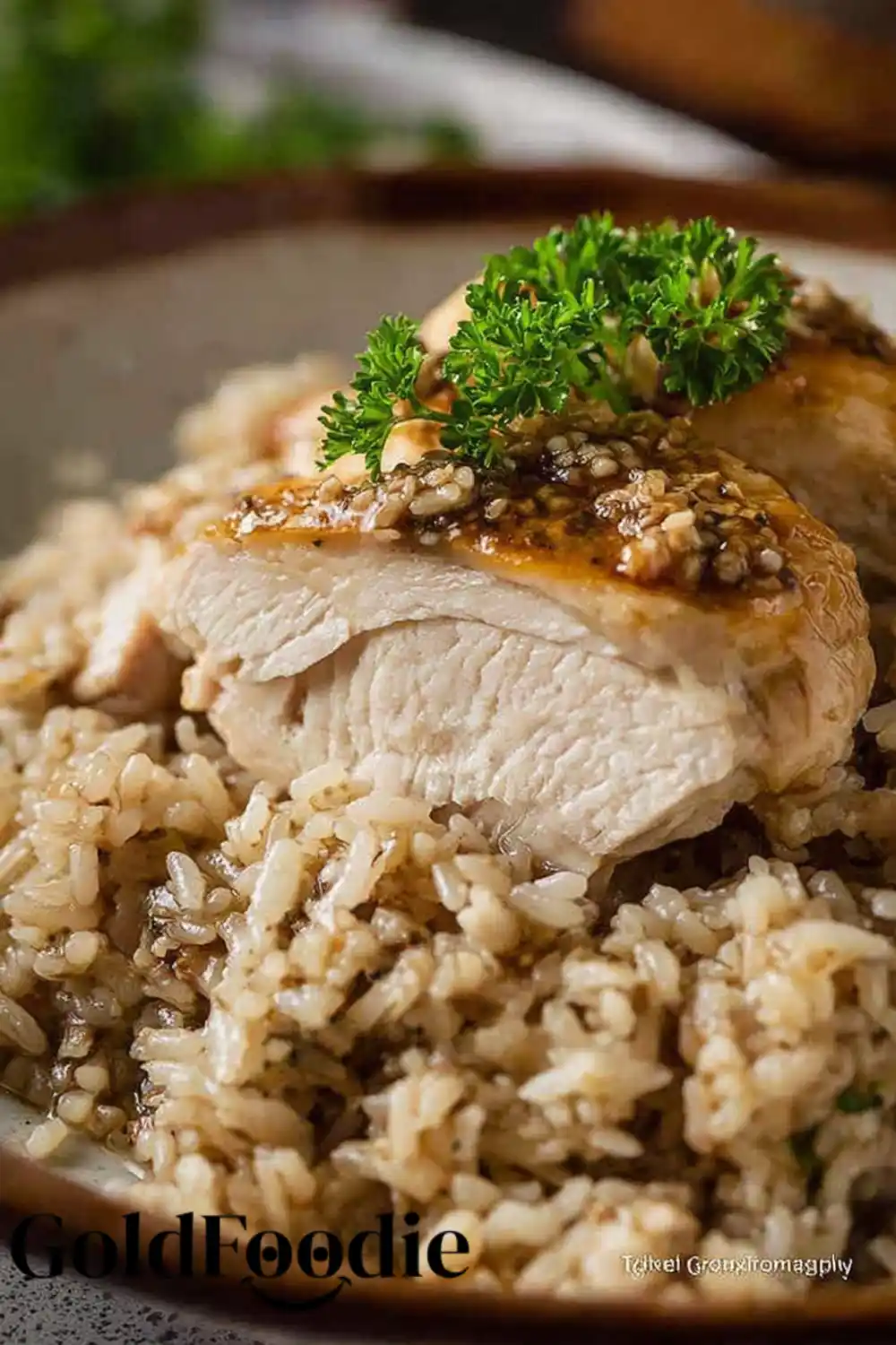 4-Ingredient Easy Chicken Rice Casserole 4 Chicken Rice with Sesame Herb Topping