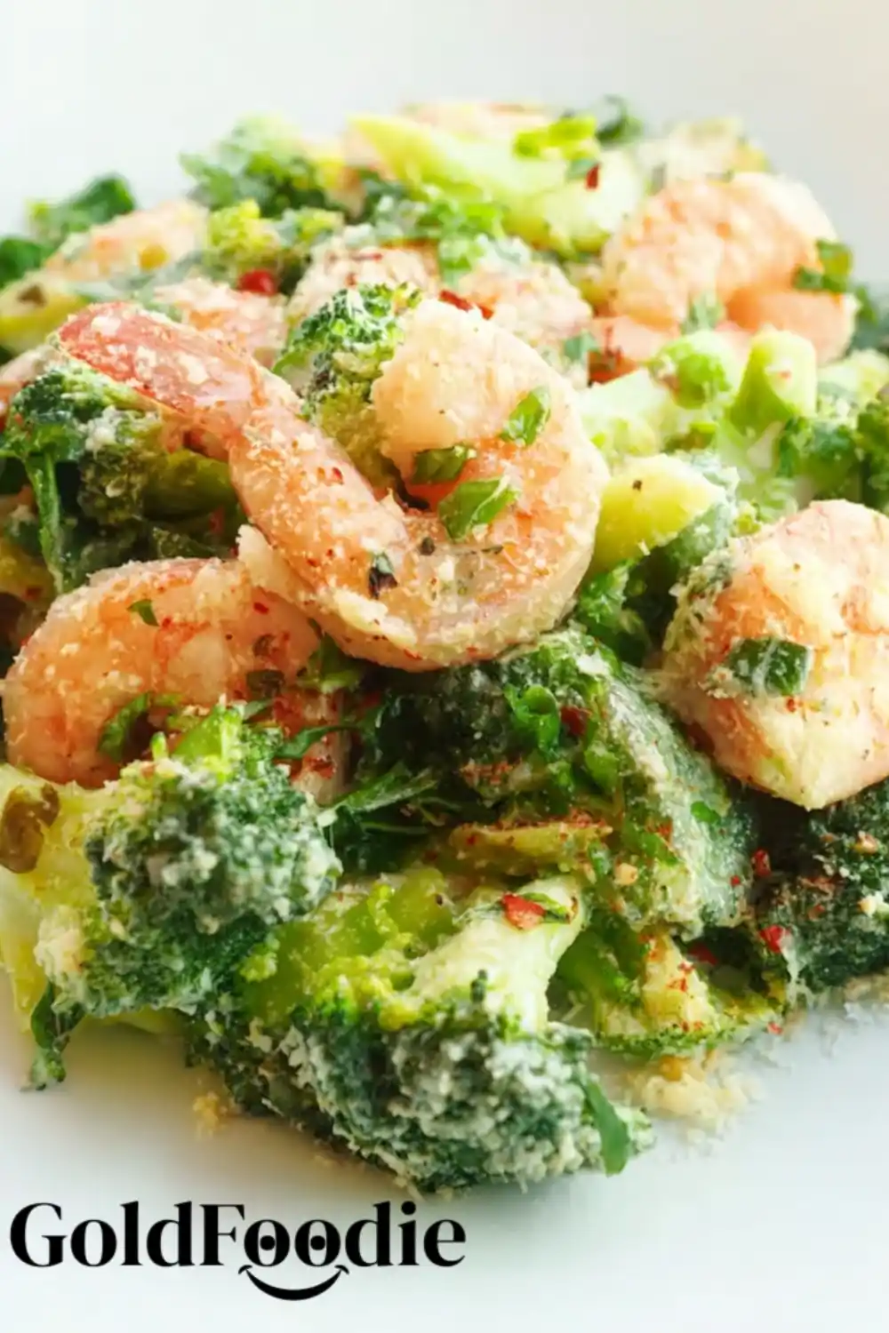 Close-up of Creamy Keto Shrimp and Broccoli Close-up of Creamy Keto Shrimp and Broccoli