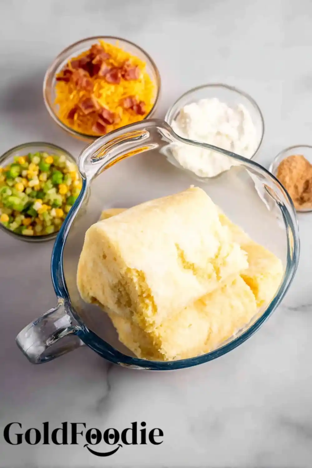 Cornbread Casserole Ingredients Prep Cornbread Casserole Ingredients Prep