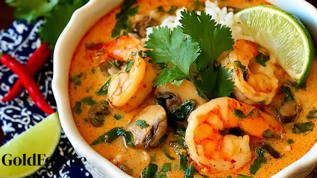 Cozy thai soup shrimp