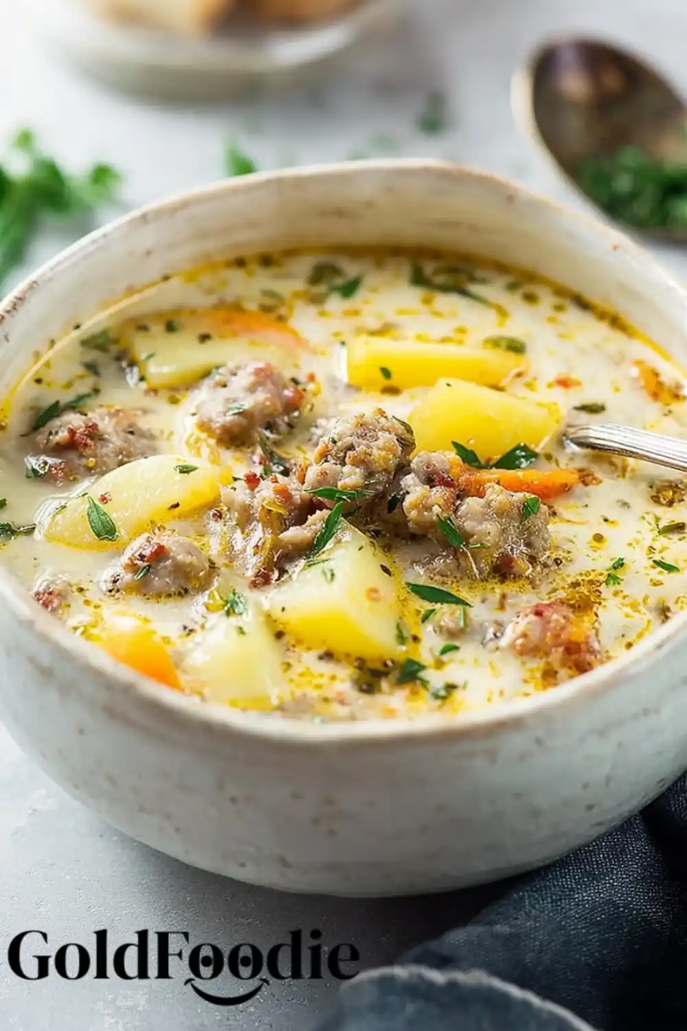 Creamy Potato Soup with Sausage Texture Creamy Potato Soup with Sausage