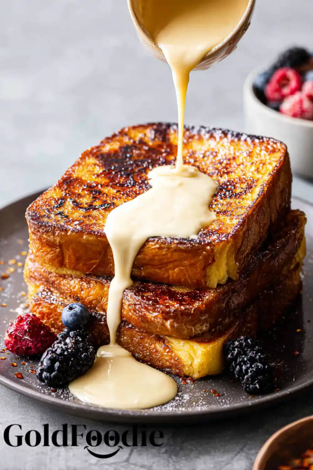 Crème Brûlée French Toast with Custard Pour Crème Brûlée French Toast with Custard Pour