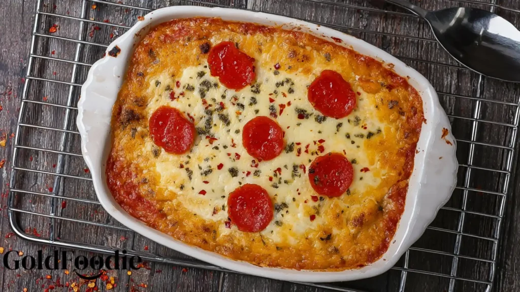 Easy Pizza Style Cottage Cheese Bake