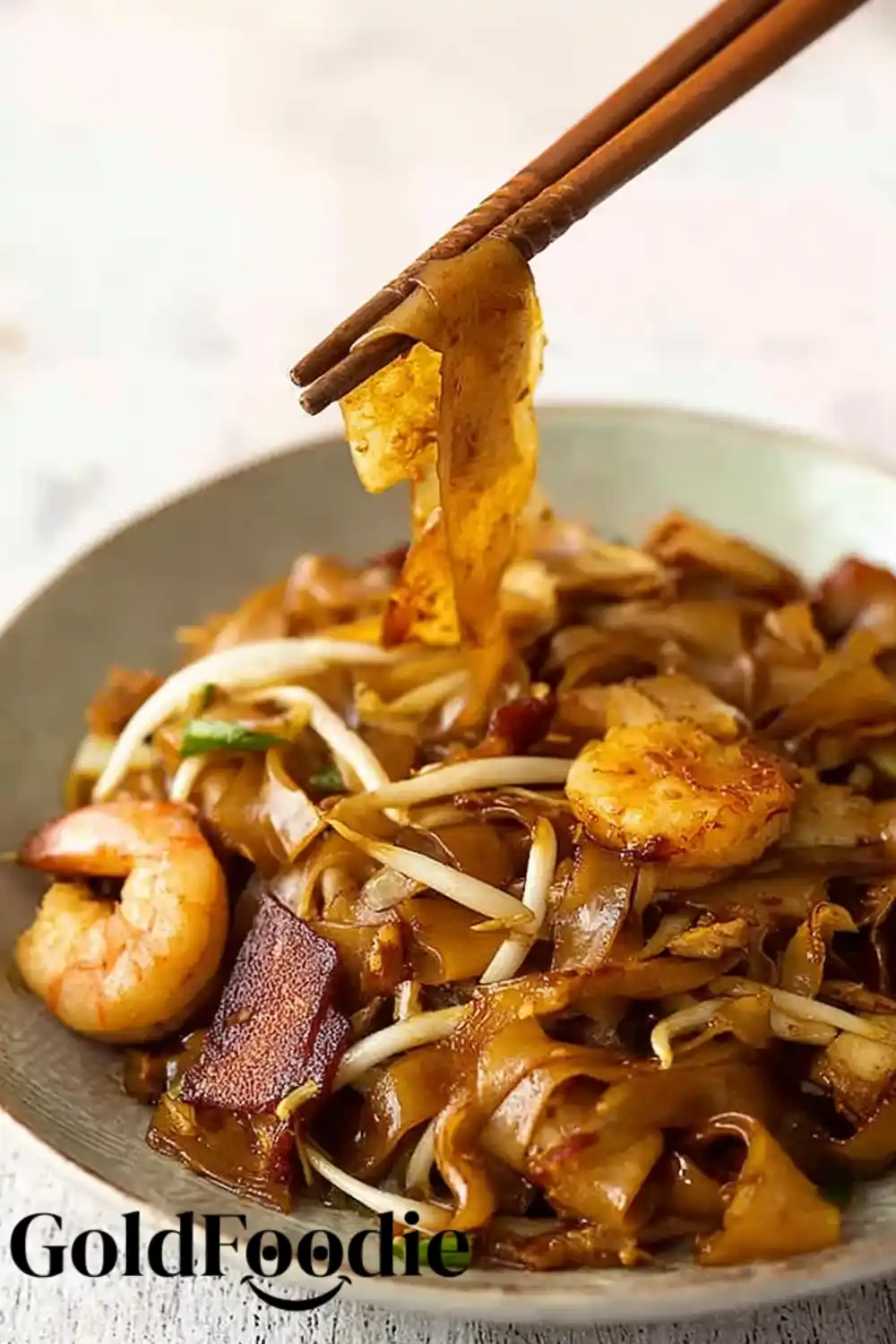 Eating Char Kuay Teow with Chopsticks Eating Char Kuay Teow with Chopsticks