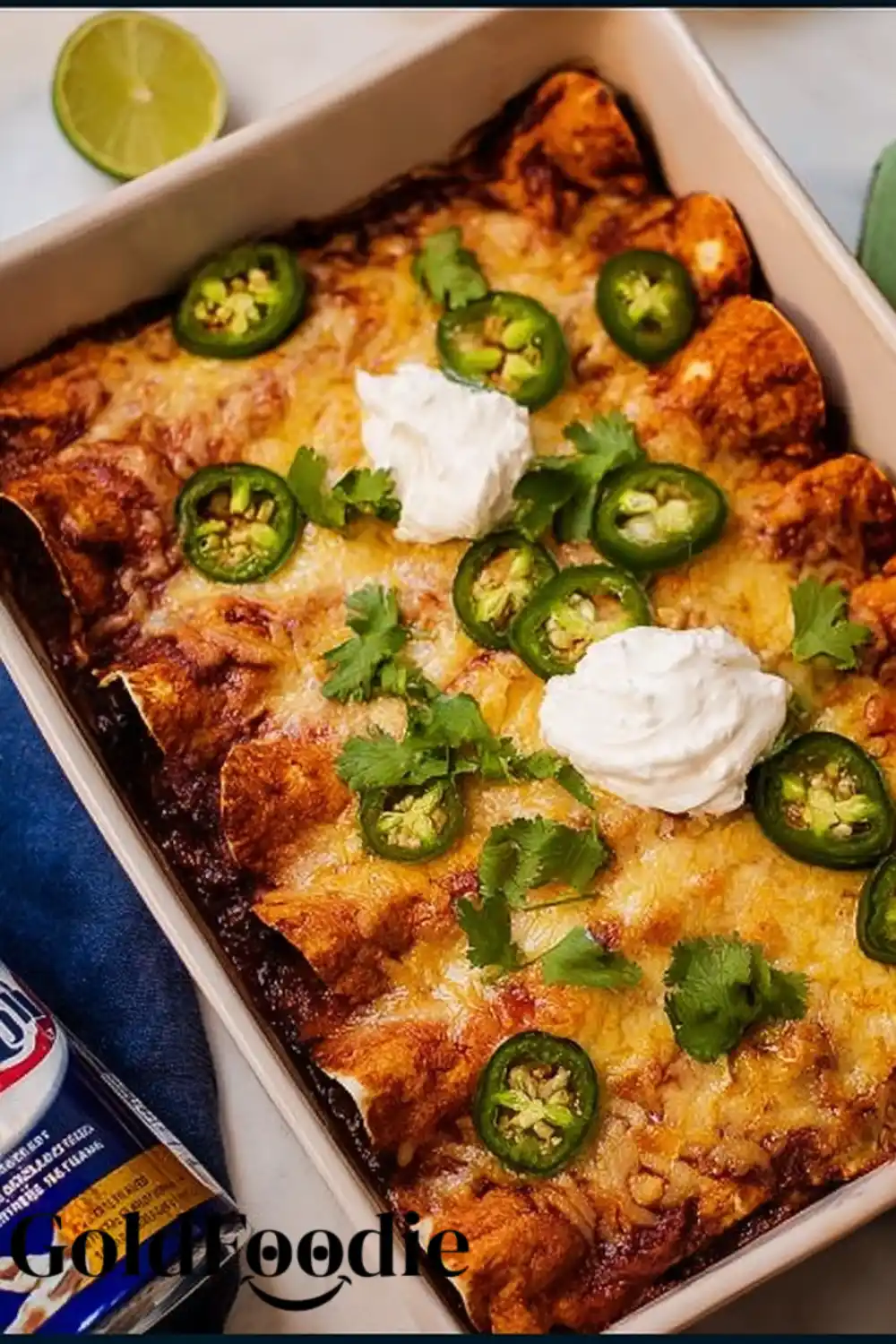 Cheesy Chicken and Chile Enchiladas Garnish