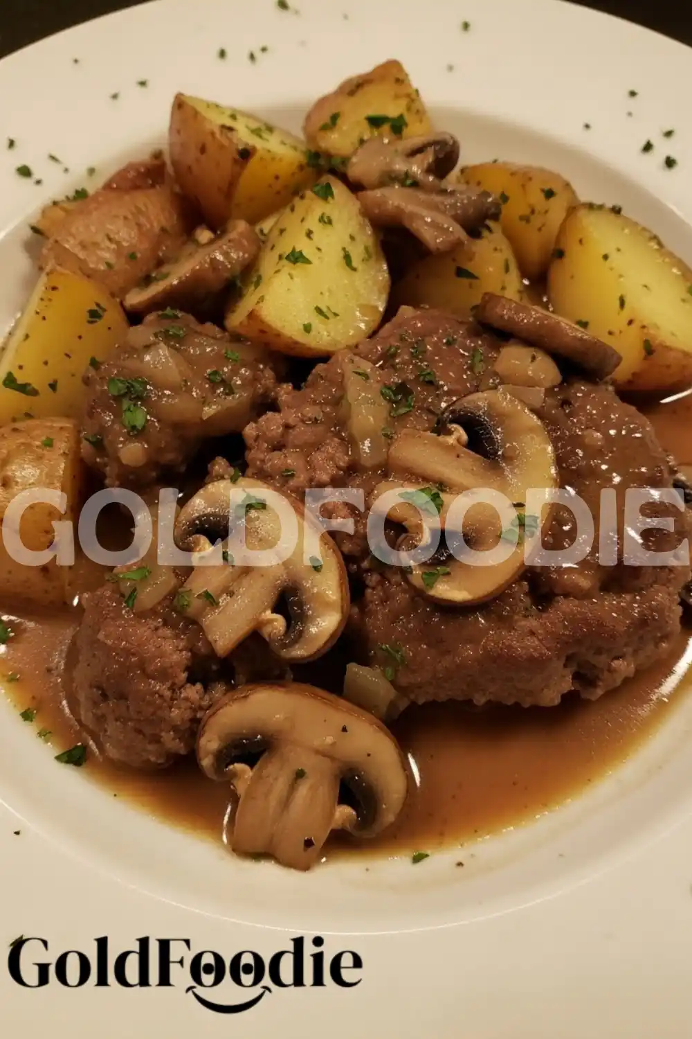 Finished Amish Hamburger Steak Bake Amish Hamburger Steak Bake