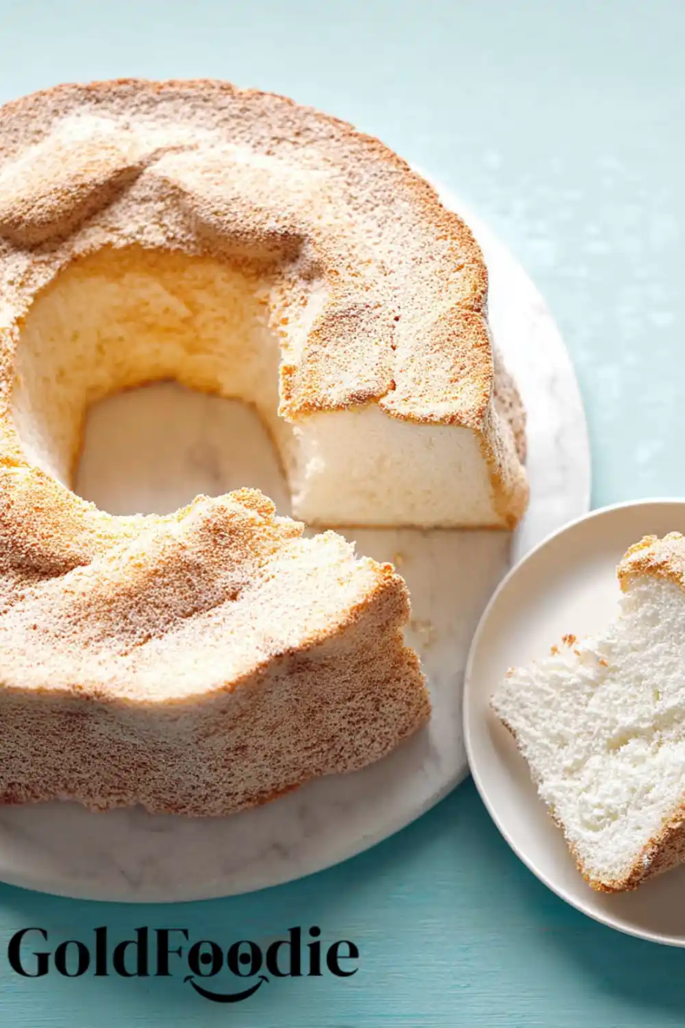 Fluffy Angel Food Cake Ready for Churro Bites