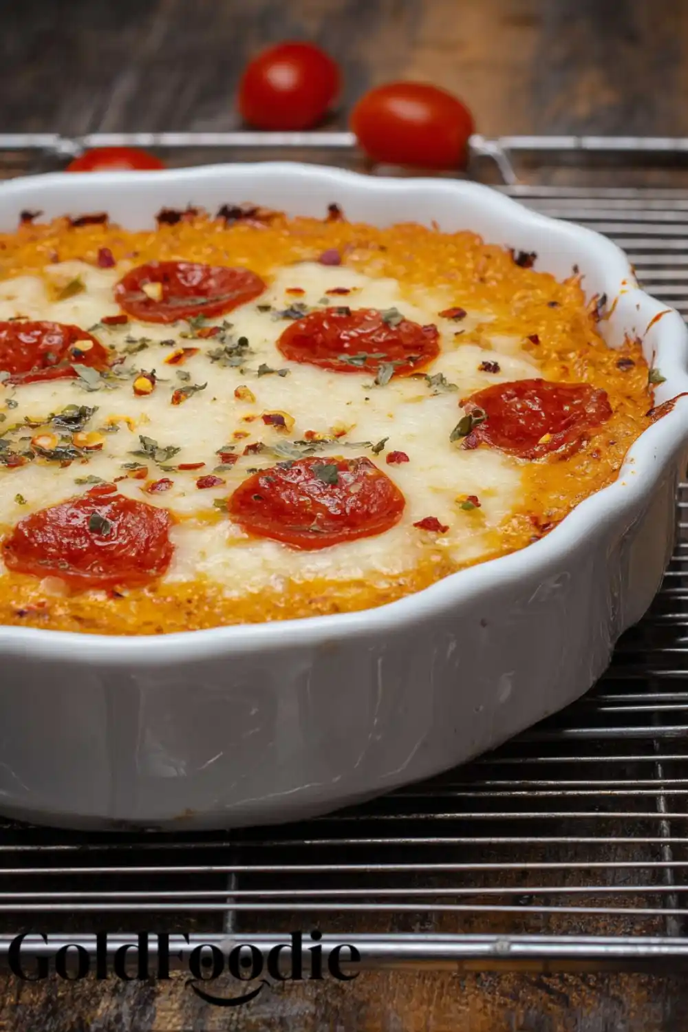 Fluted Dish Cottage Cheese Pizza