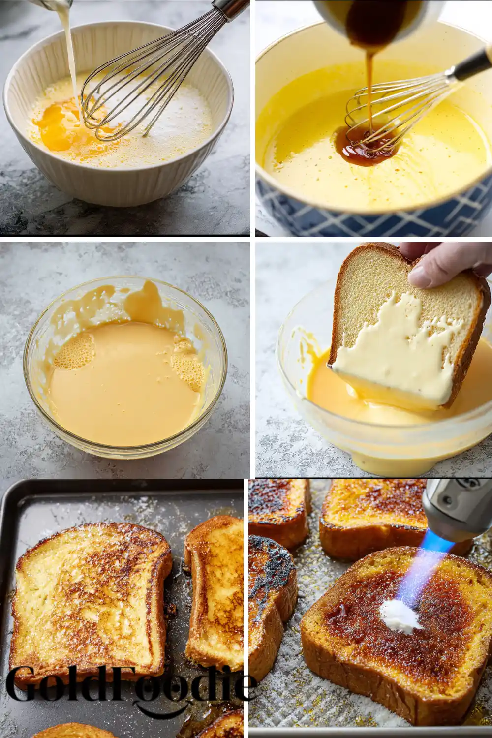 French Toast Stack with Berries and Sauce Step of Crème Brûlée French Toast Recipe