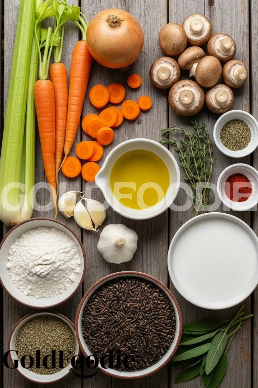 Fresh Ingredients for Wild Rice Soup