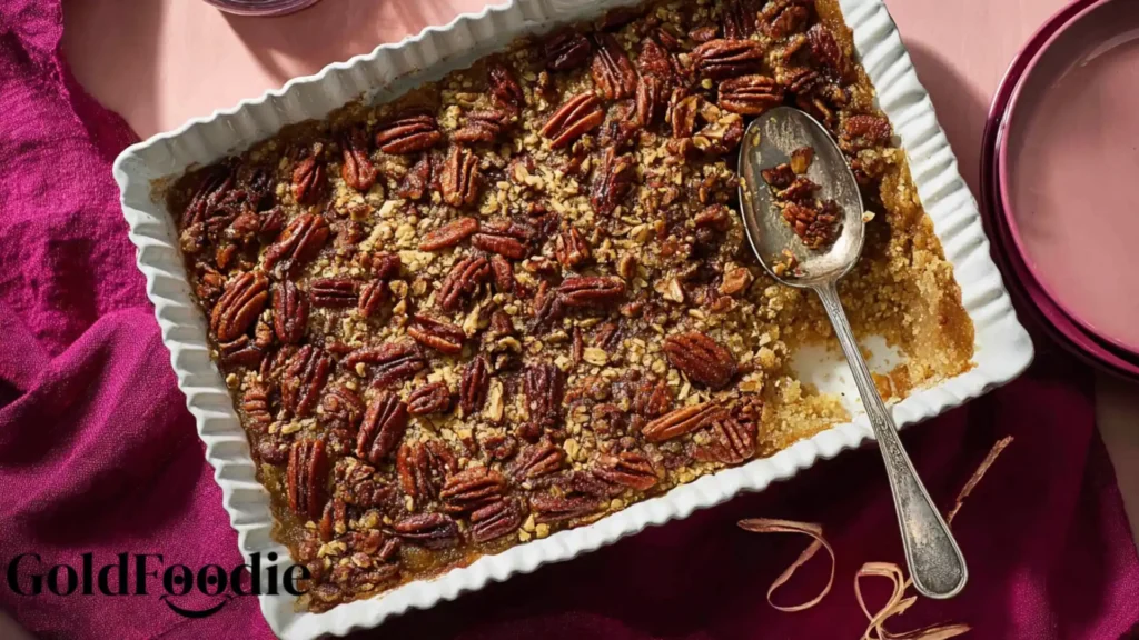 Freshly Baked Pecan Pie Dump Cake