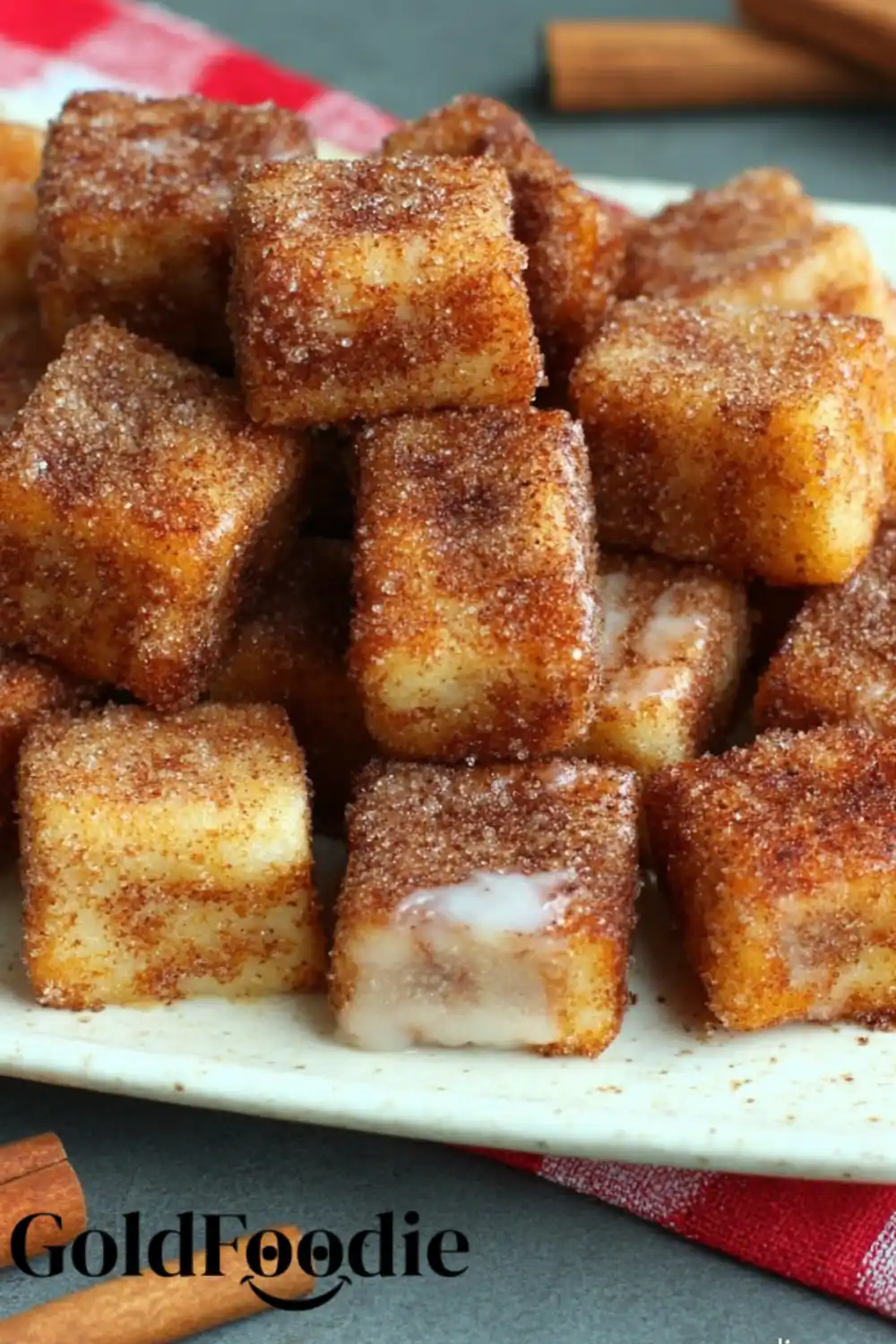 Freshly Glazed Angel Cake Churro Bites