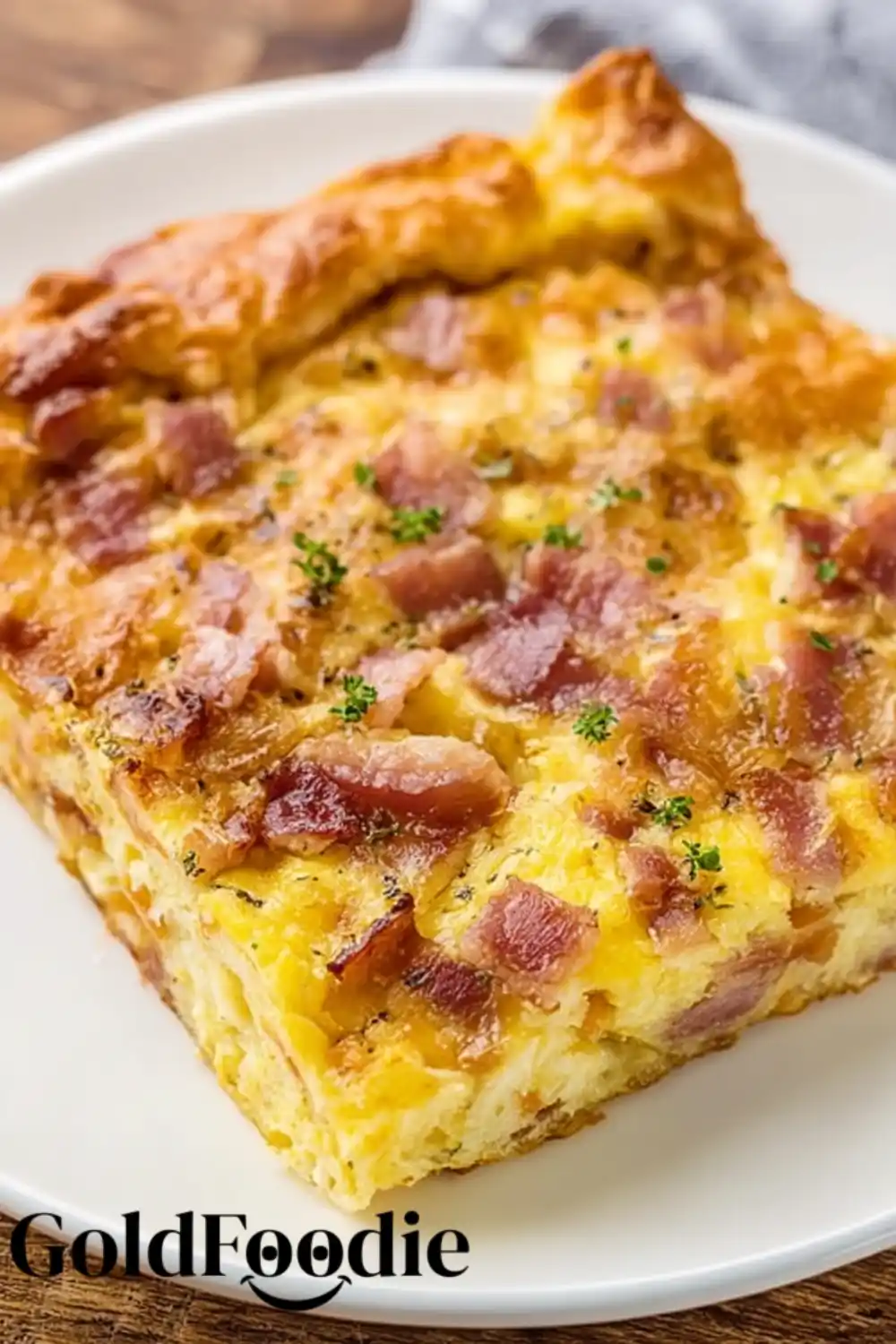 Full Pan of Crack Breakfast Casserole Before Slicing