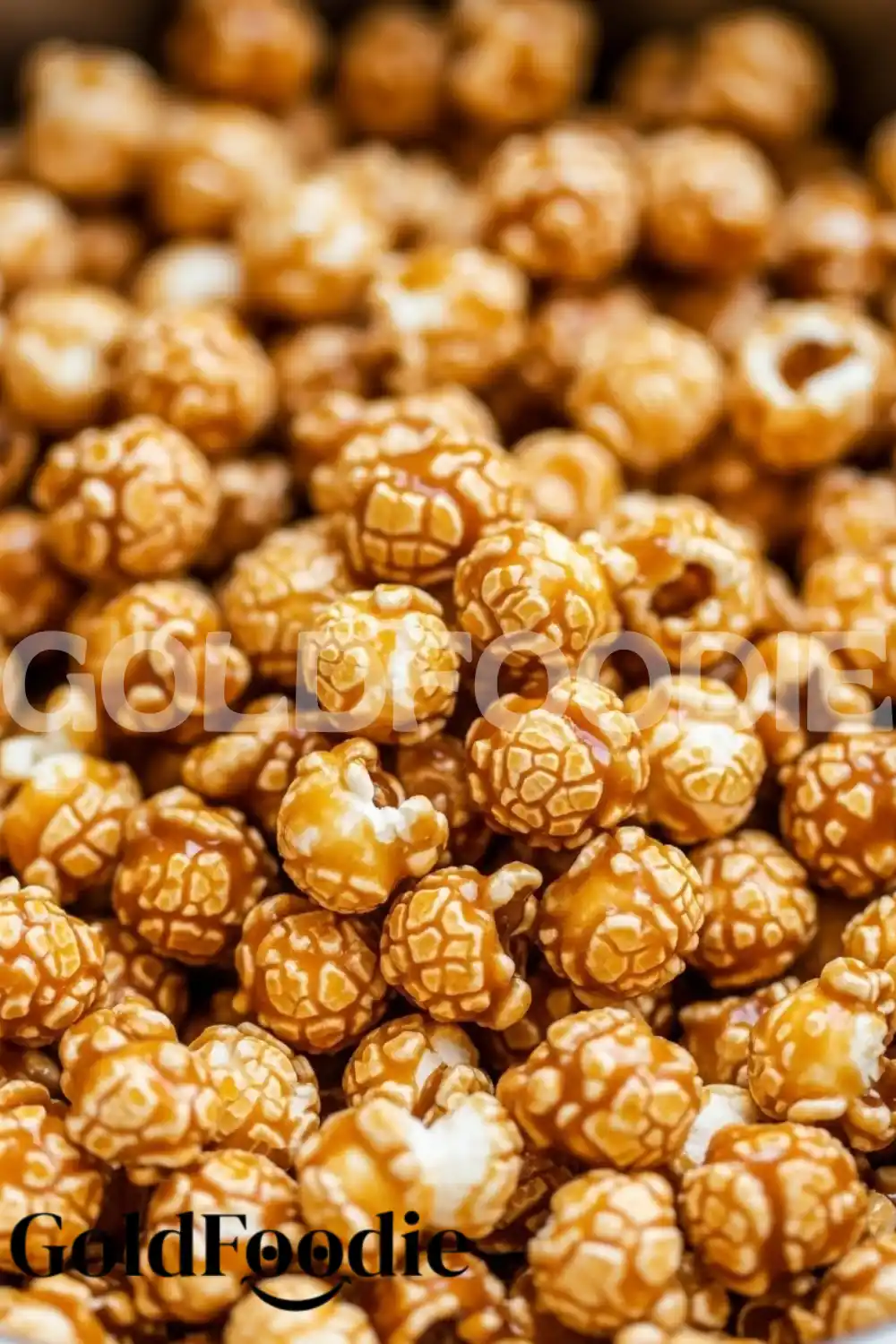 Golden Salted Caramel Popcorn Close-up Golden Salted Caramel Popcorn Close-up