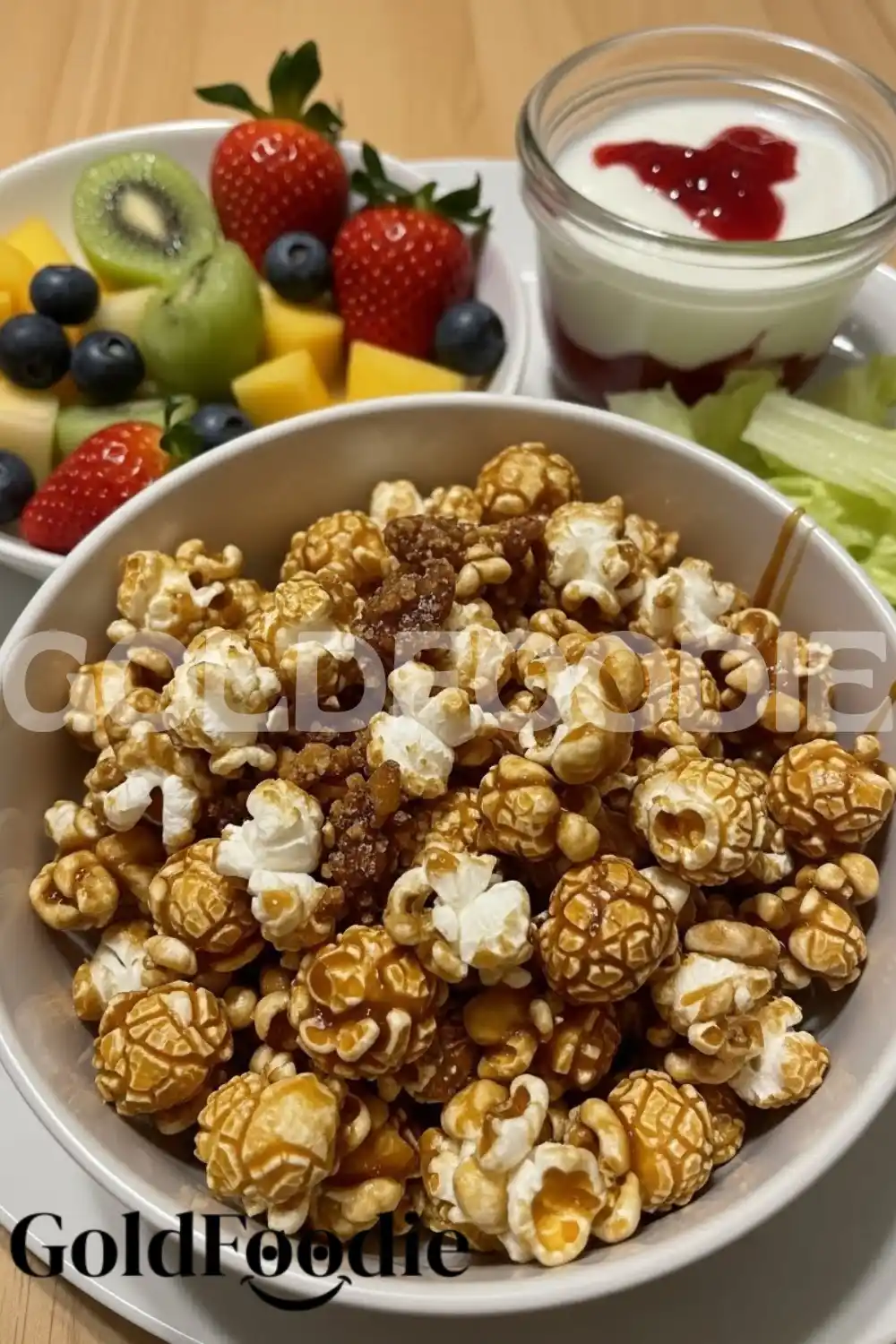 Gourmet Salted Caramel Popcorn and Fruit Gourmet Salted Caramel Popcorn and Fruit