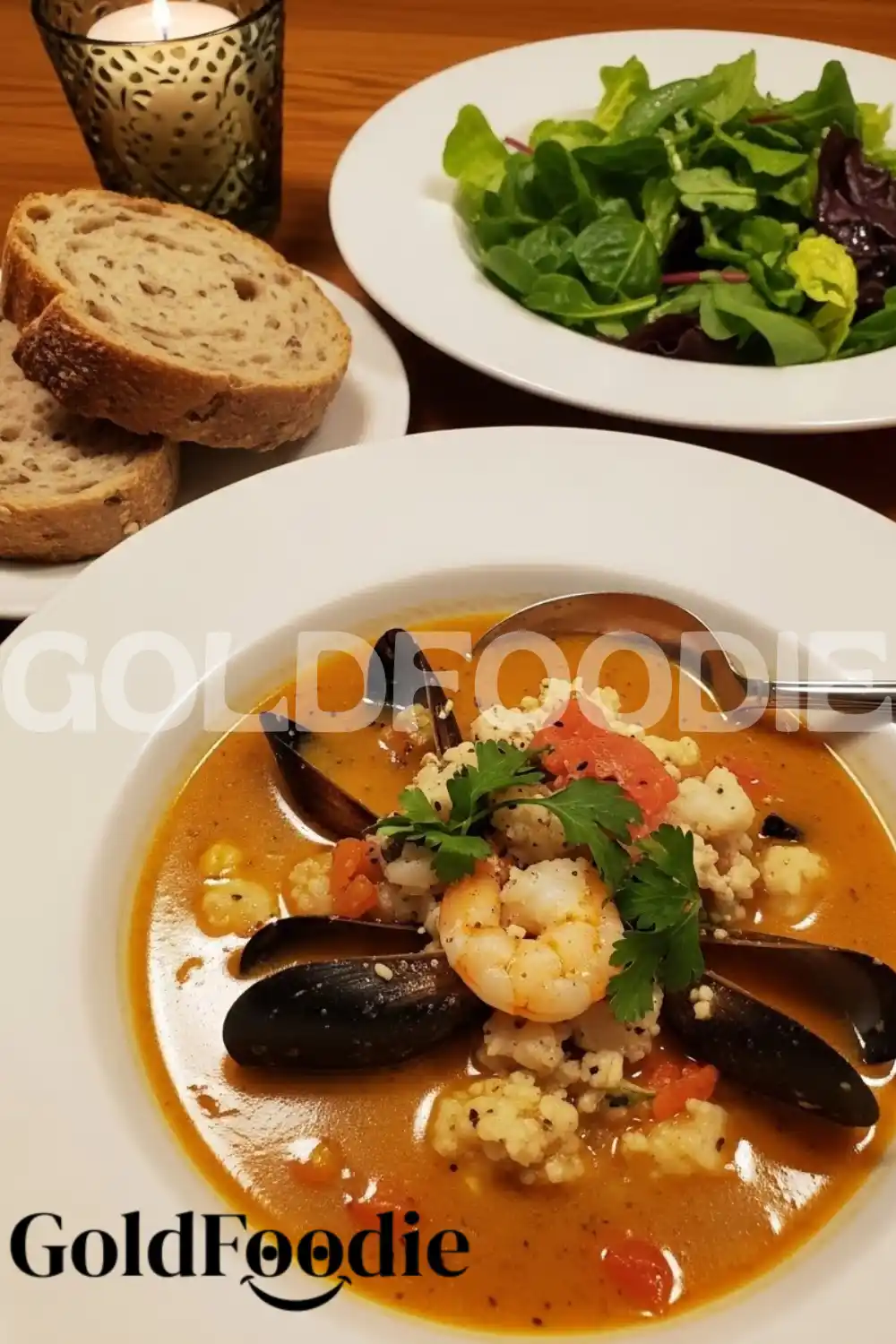 Gourmet Seafood Chowder Dinner Setting