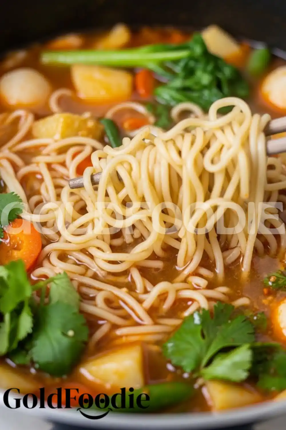 Healthy Thai Noodle Soup Close Up Healthy Thai Noodle Soup Close Up