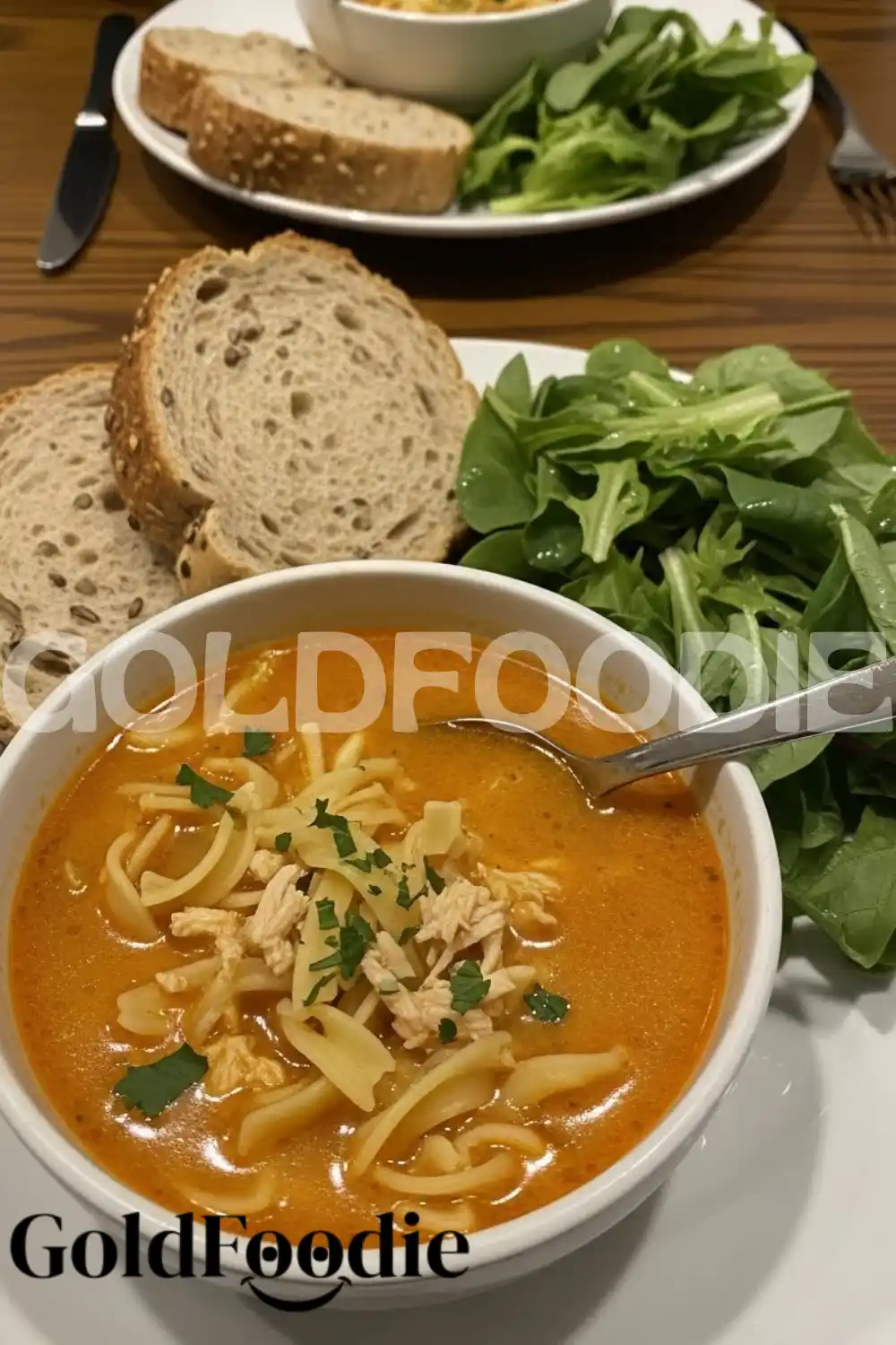 Hearty Chicken Soup Dinner Setting