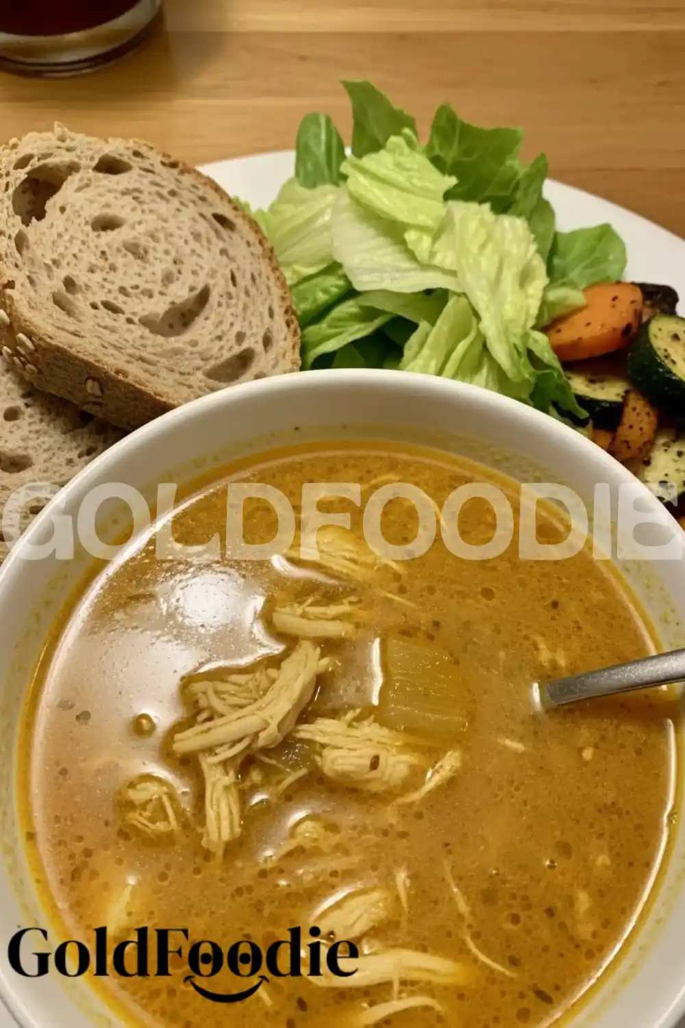Hearty Turmeric Chicken Soup and Side Salad Hearty Turmeric Chicken Soup and Side Salad