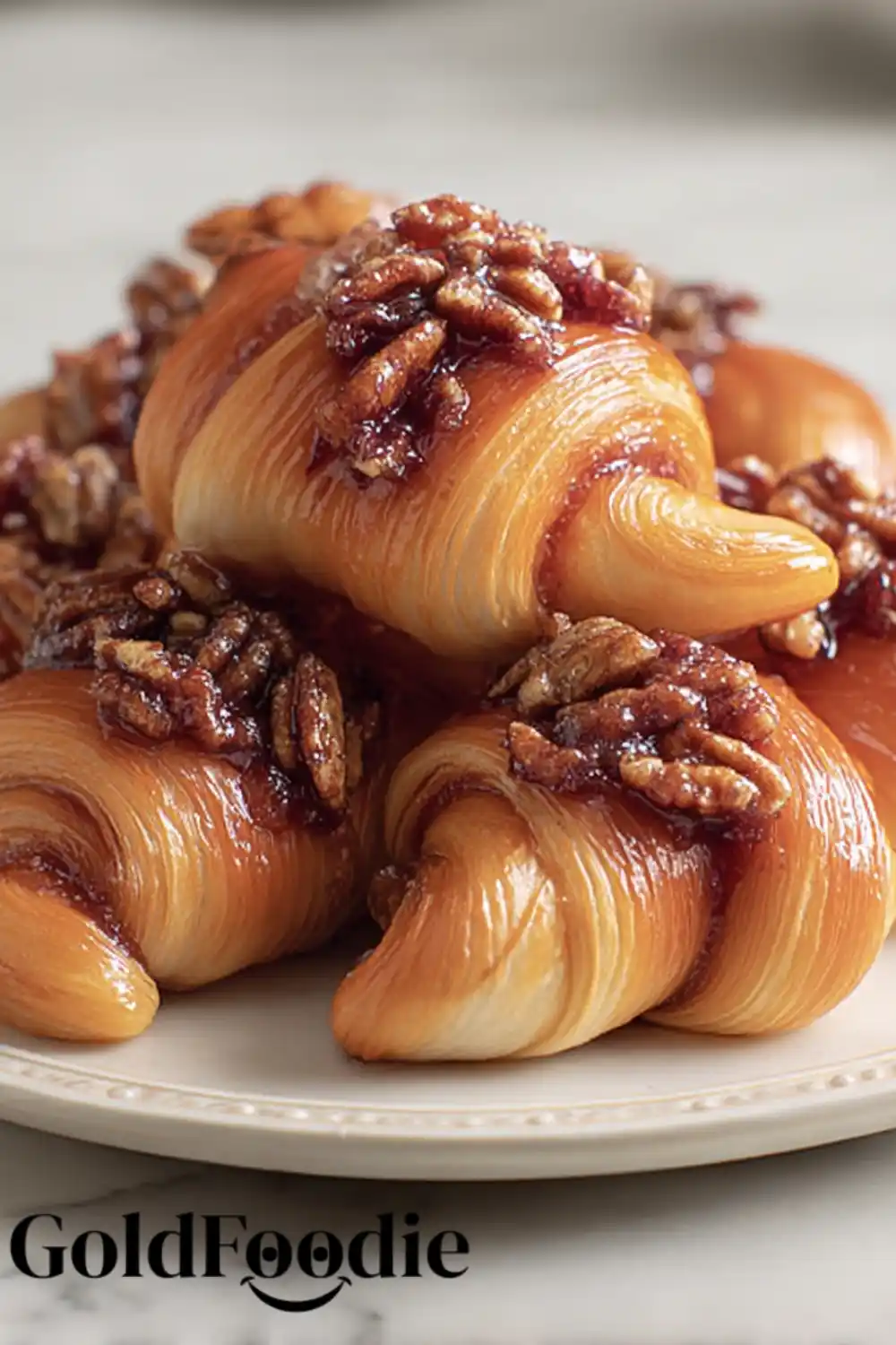 Hot Pecan Pie Crescents Fresh Out of Oven