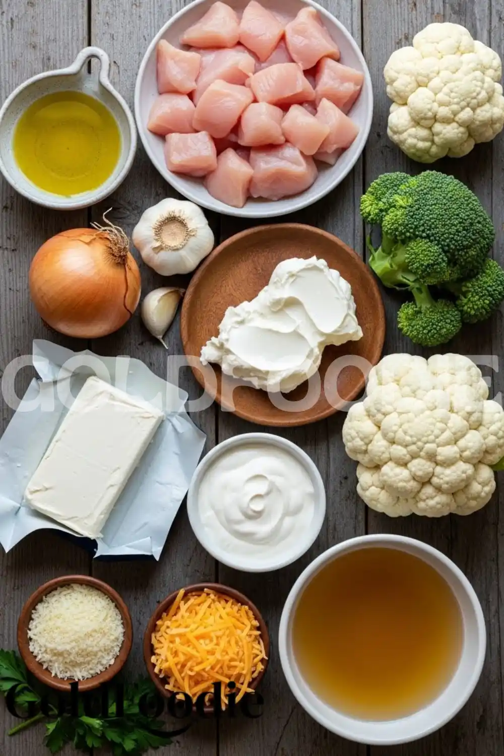Ingredients for Low-Carb Chicken Casserole